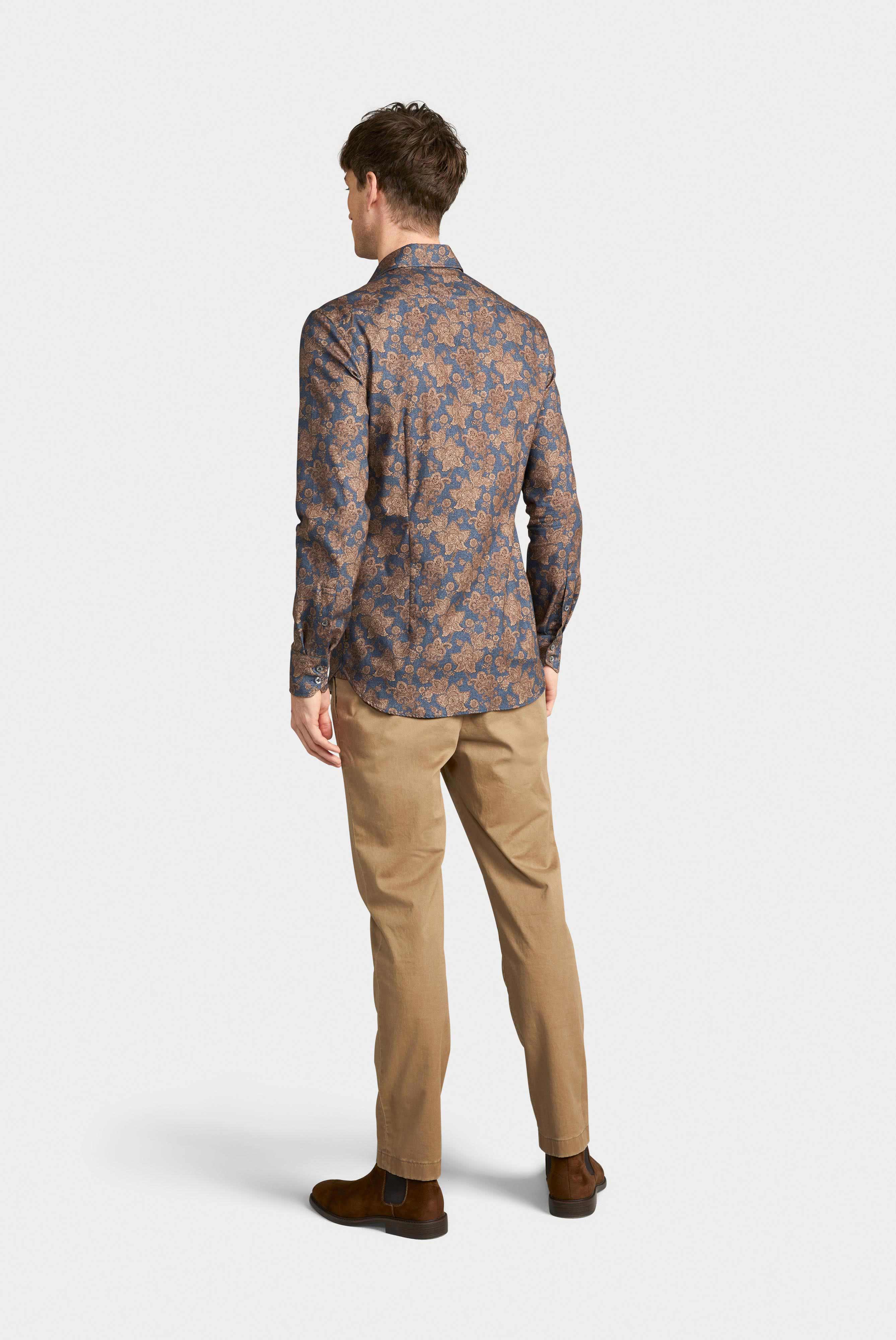 Van Laack-Hemd mit Blumenprint Tailor Fit Blau/Braun-Hemden & Blusen-Black-Deal-Outlet-by-ARCHIVIST