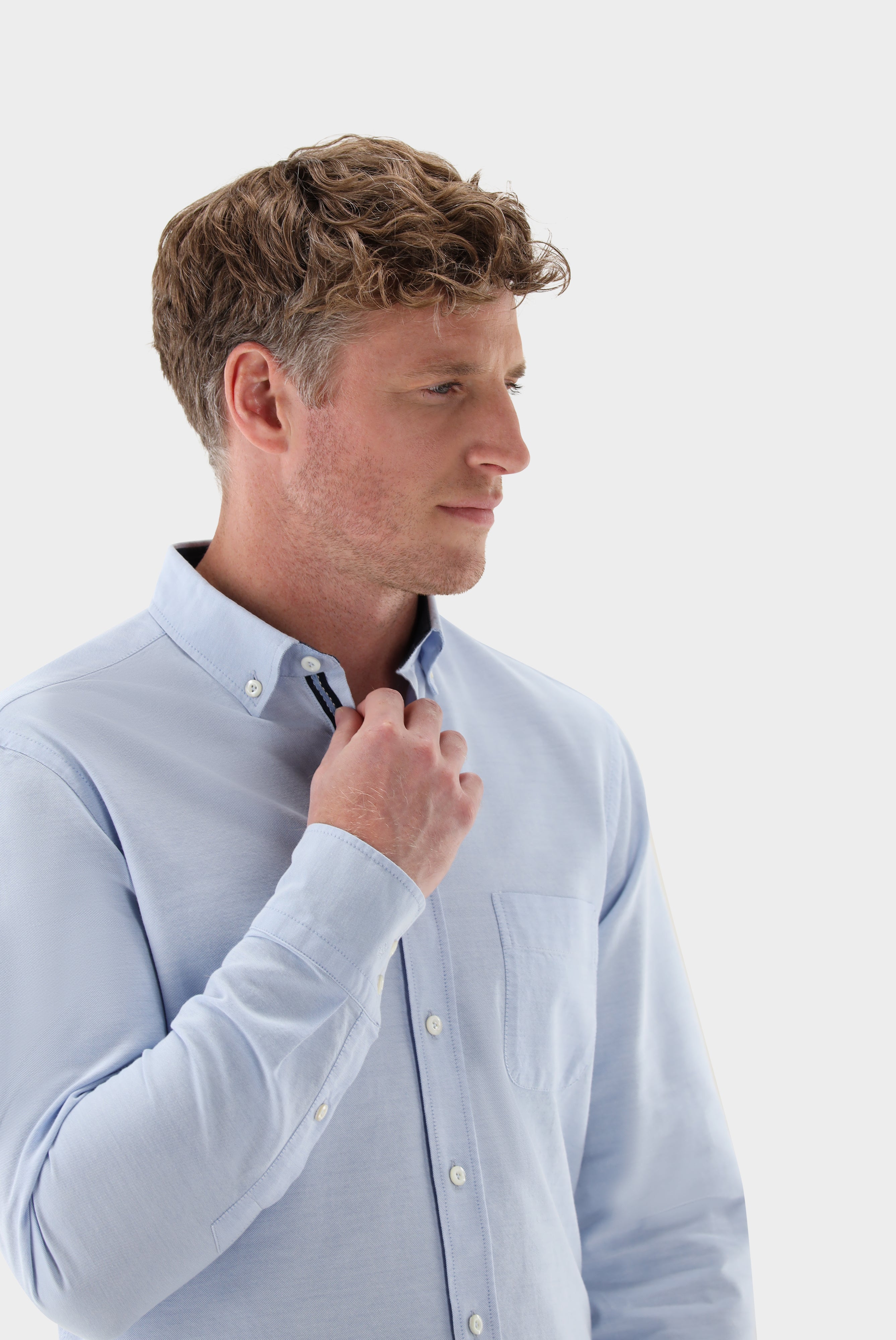 Oxford shirt with contrasting tailor fit