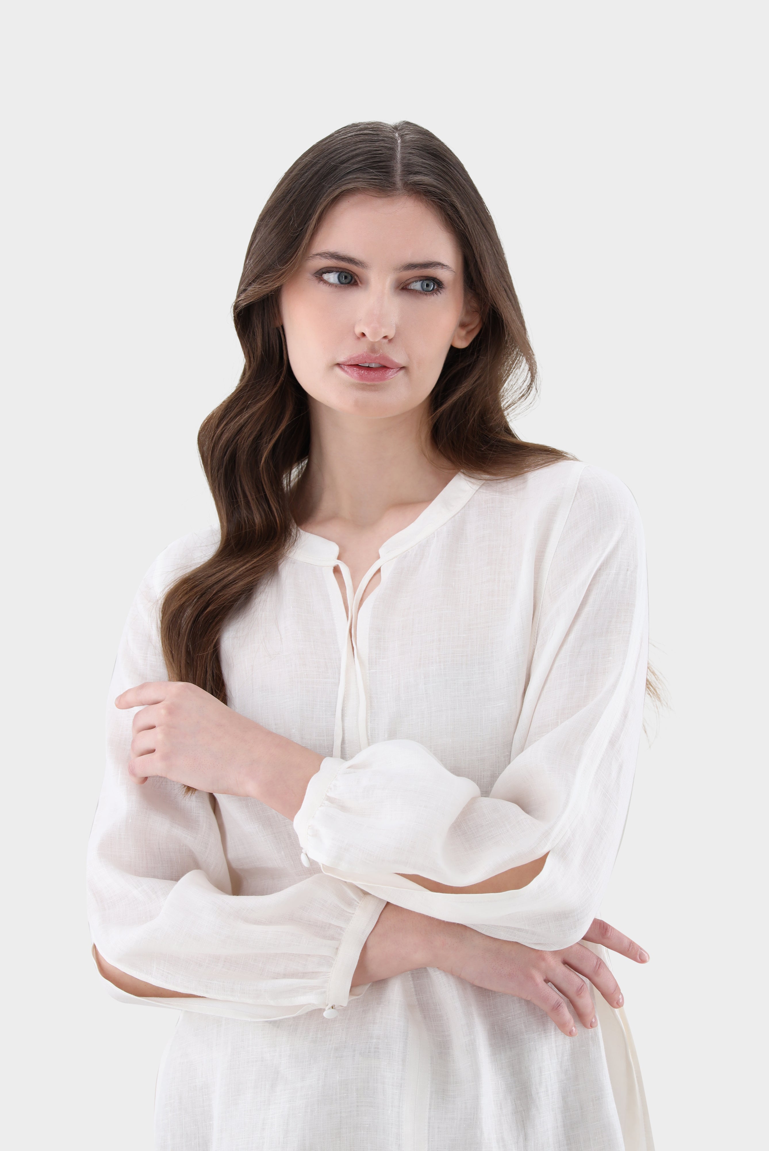 Van Laack-Leinen Tunika mit Bindeband-Hemden & Blusen-Black-Deal-Outlet-by-ARCHIVIST