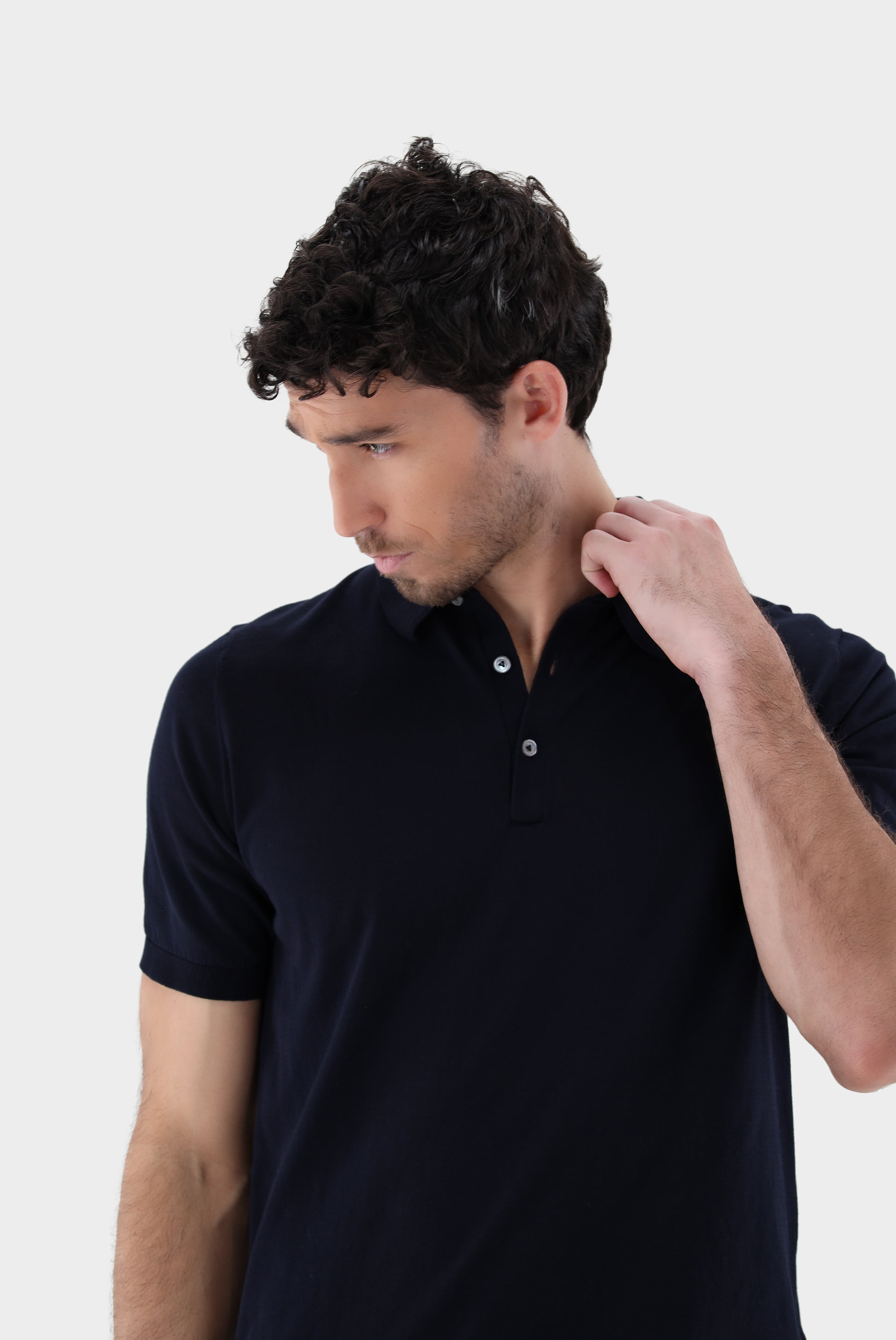 Strick Polo-Shirt aus Air Cotton