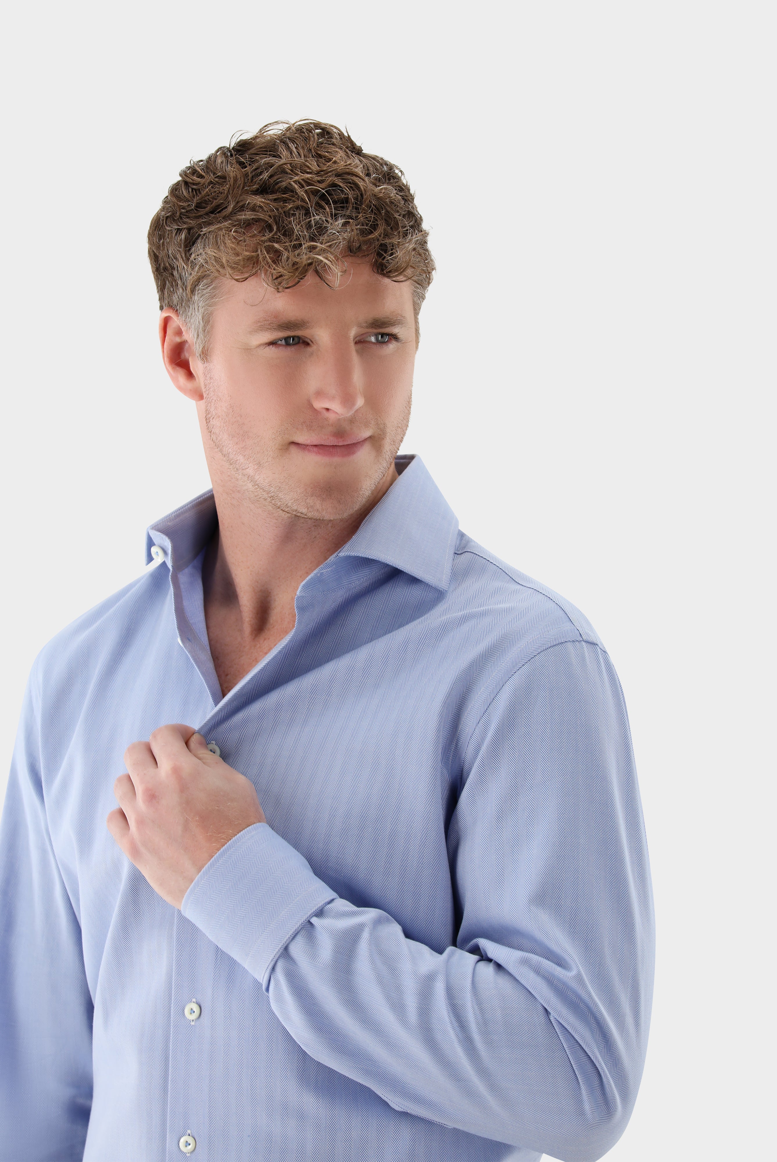 Hemd mit Fischgrat Muster Tailor Fit