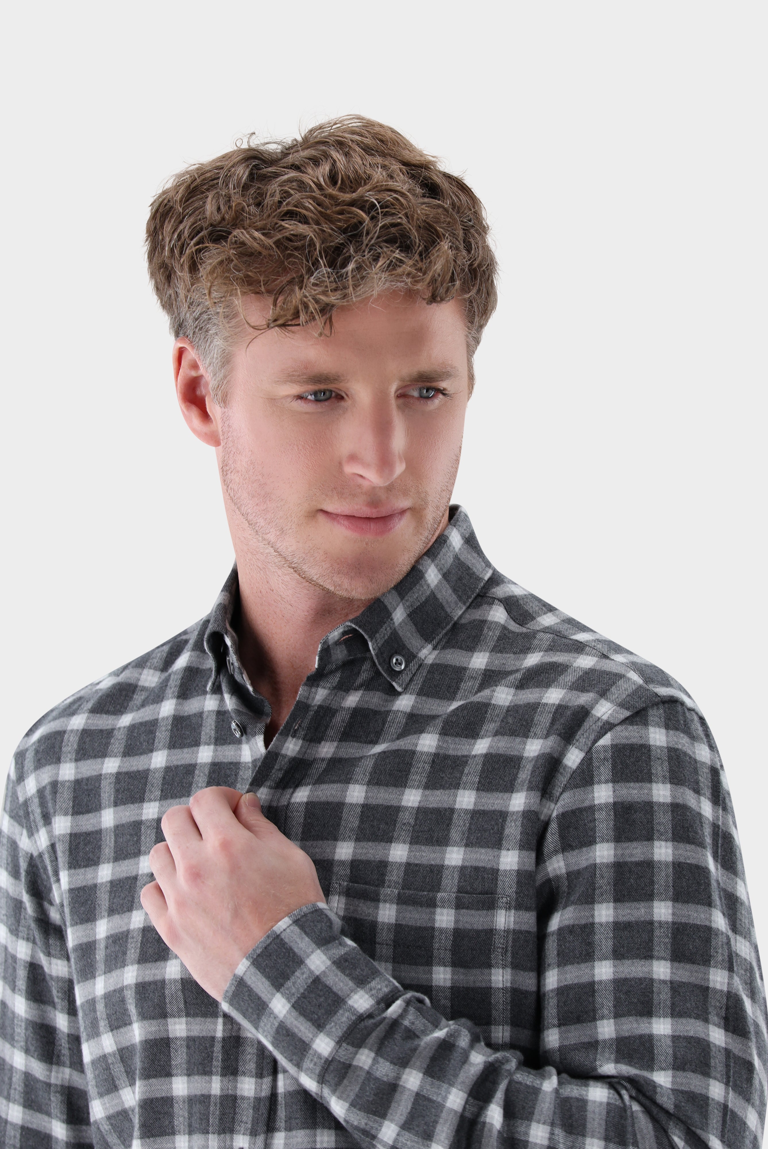 Checked flannel shirt Tailor Fit