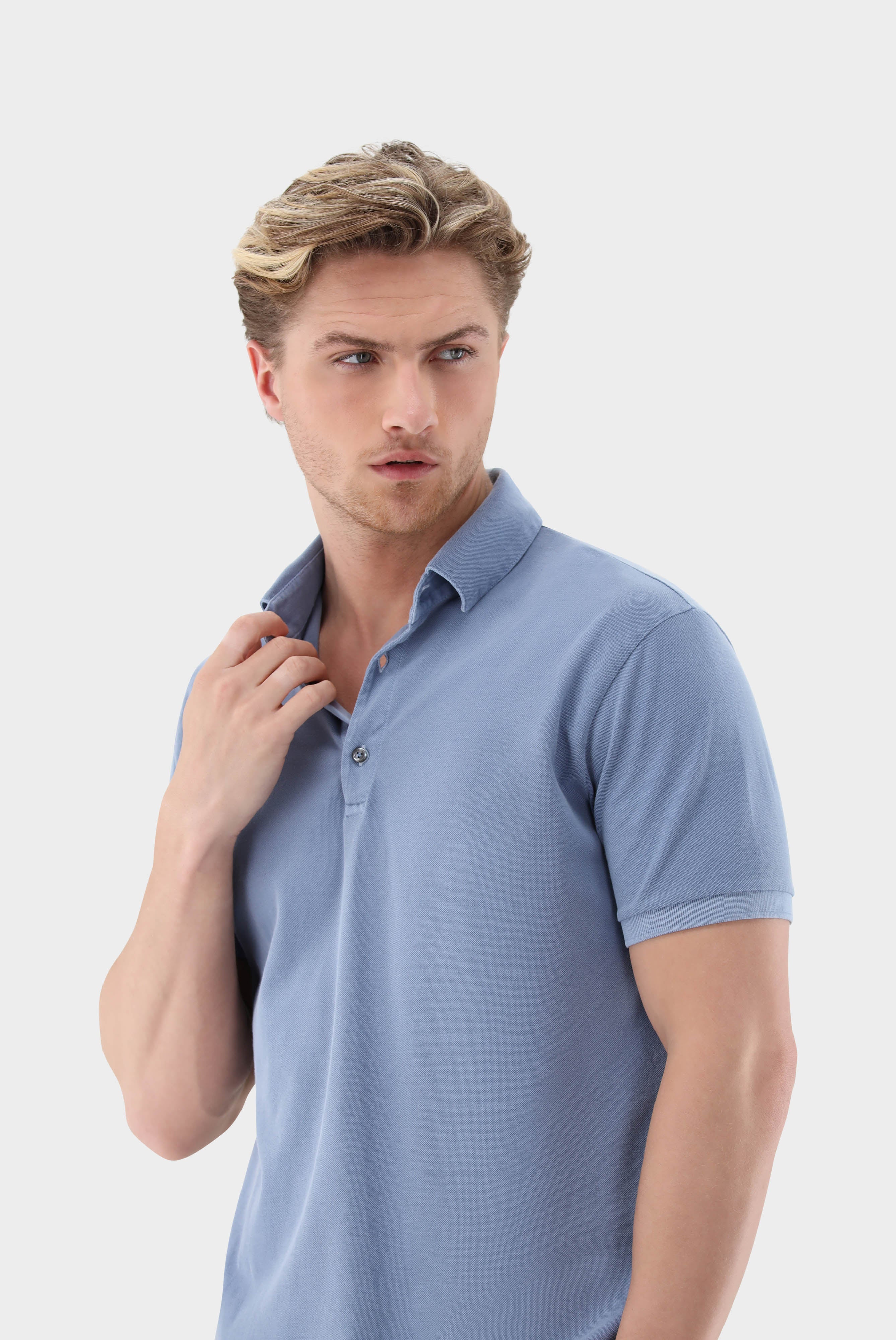 Garment dyed Piqué Poloshirt