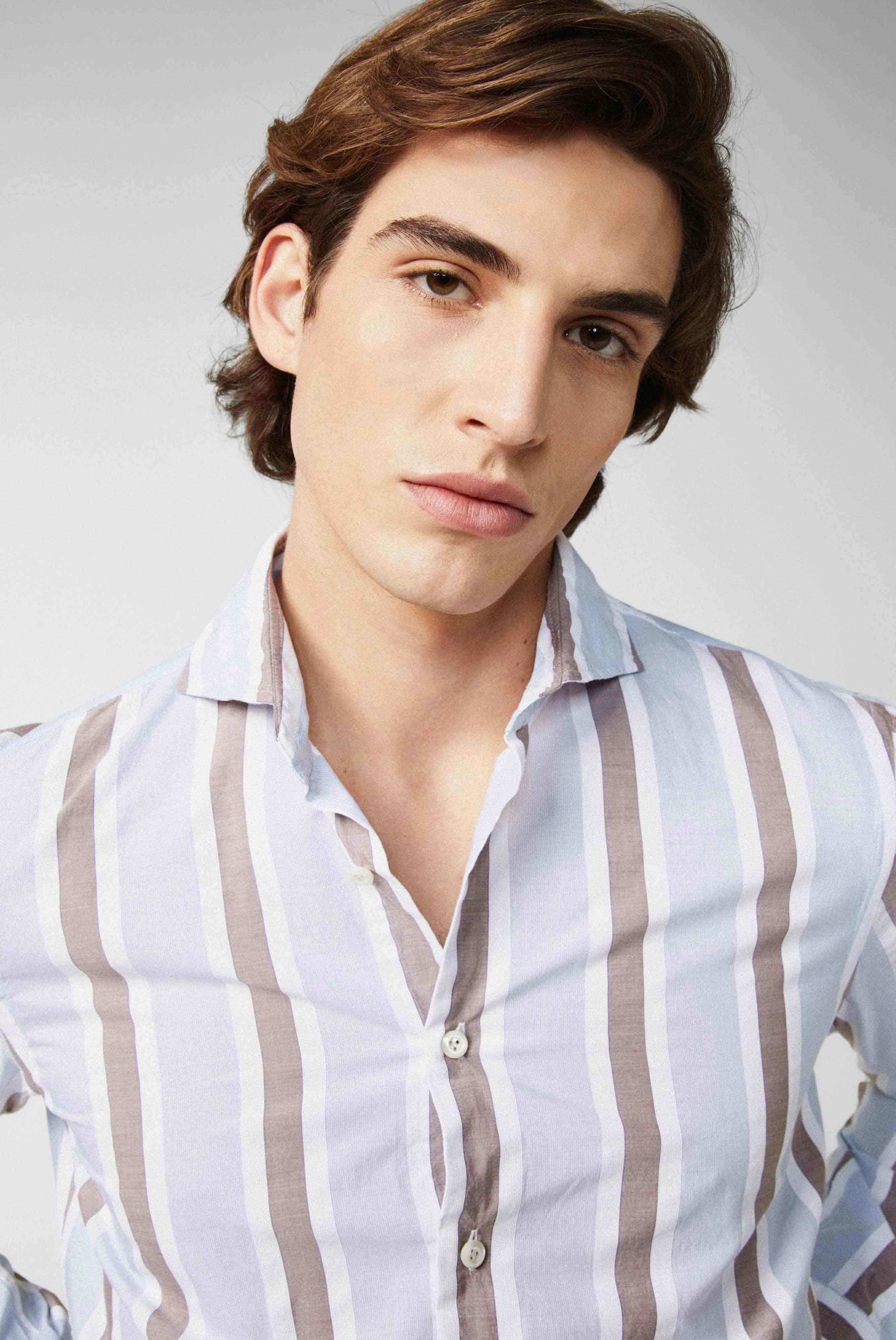 Striped shirt made of cotton poplin