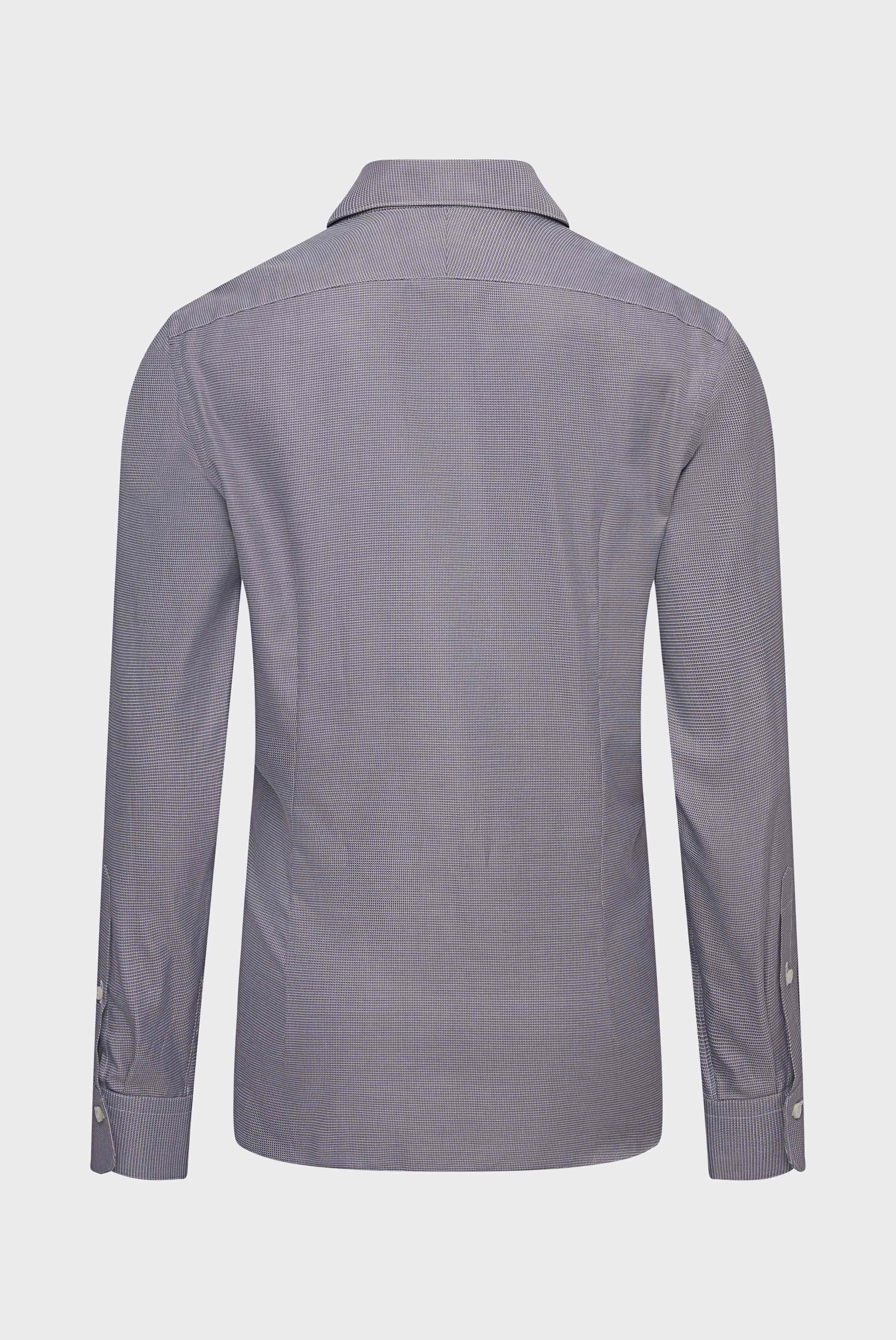Hemd aus Baumwoll-Dobby mit Struktur Tailor Fit Grau