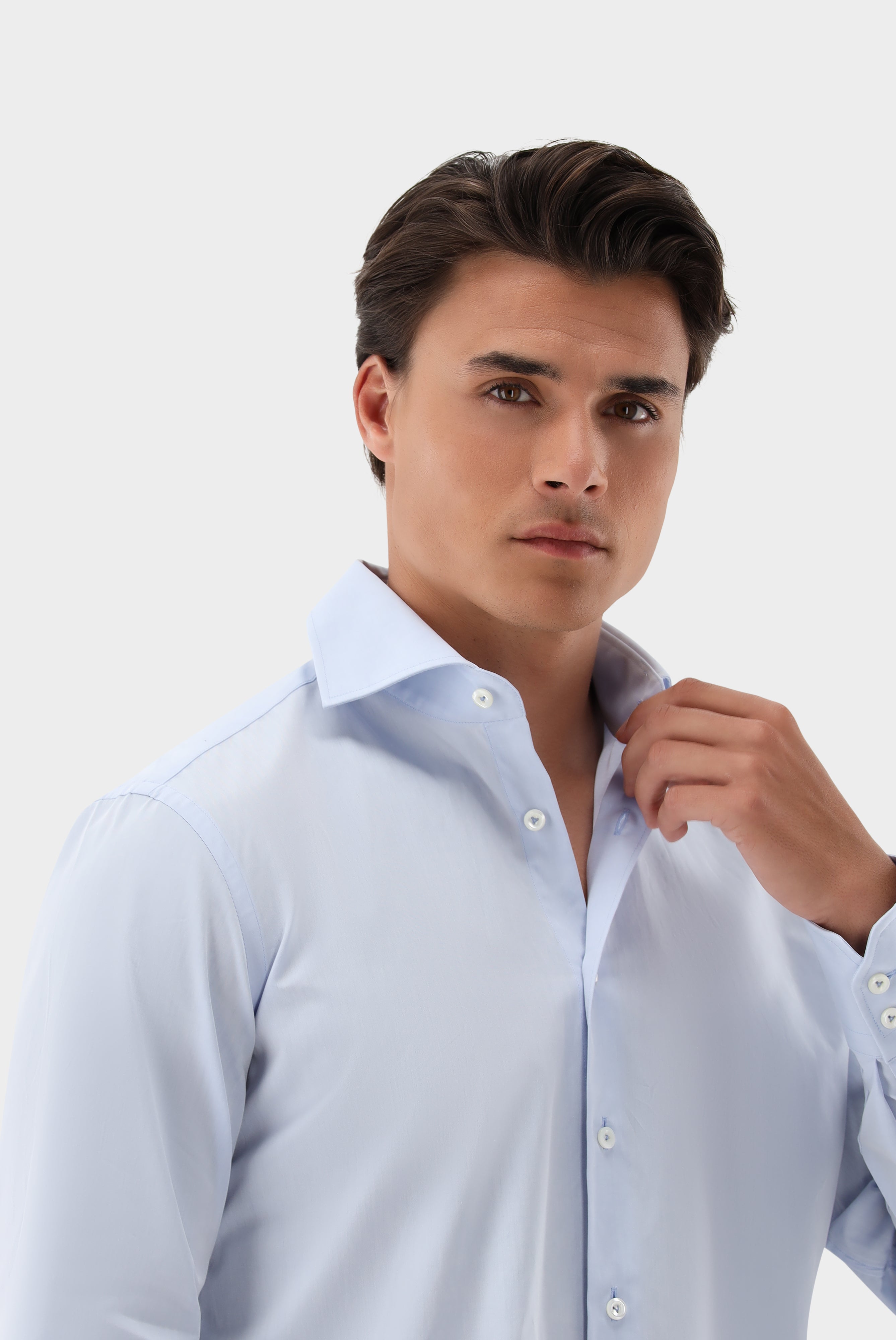 Chemise en popeline, coupe ajustée