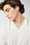 Van Laack-Strick Poloshirt aus Air Cotton mit V-Ausschnitt Offwhite-Shirts-Black-Deal-Outlet-by-ARCHIVIST