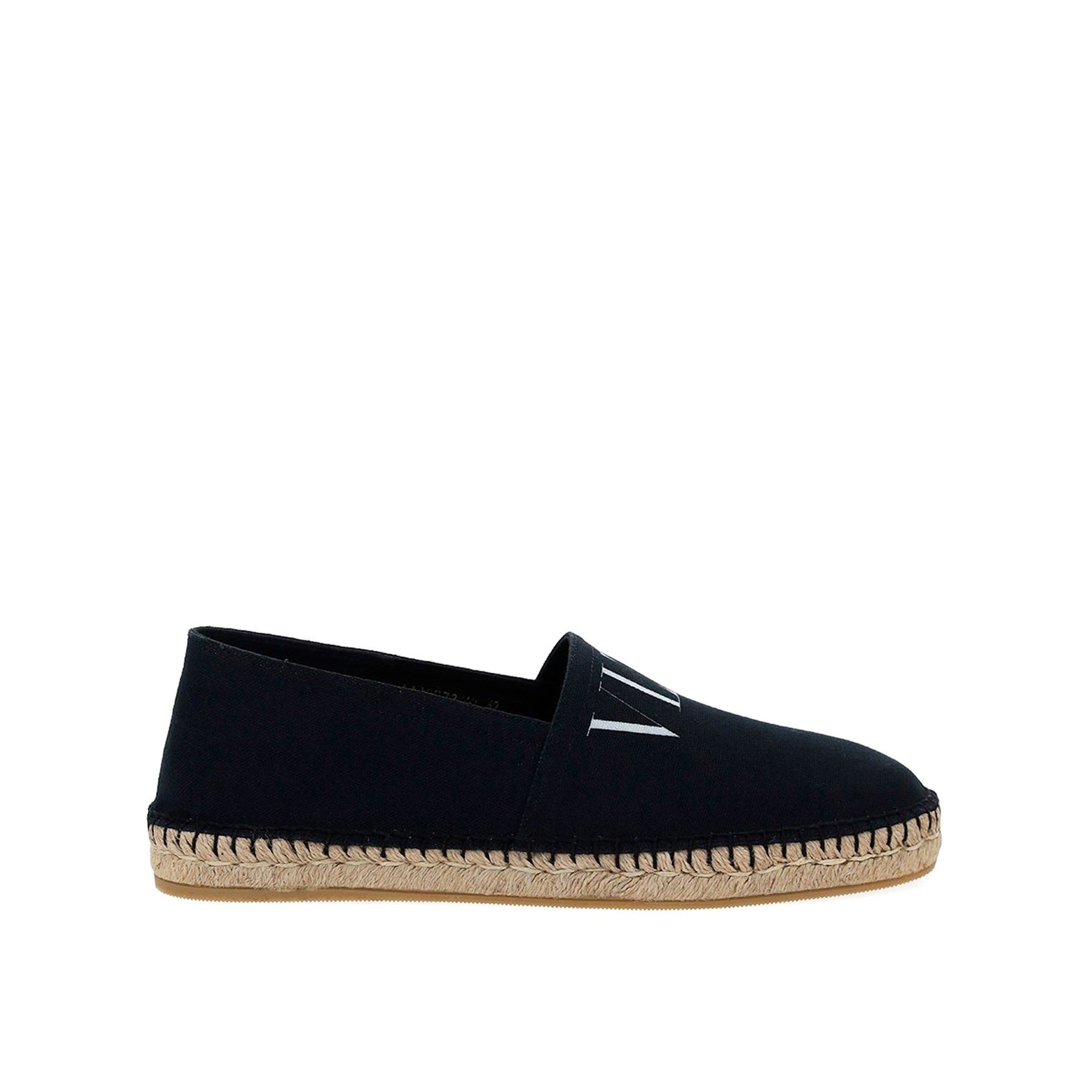 Valentino Garavani-Valentino Garavani Canvas Logo Espadrillas-MEN SHOES-Black-Deal-Outlet-by-ARCHIVIST
