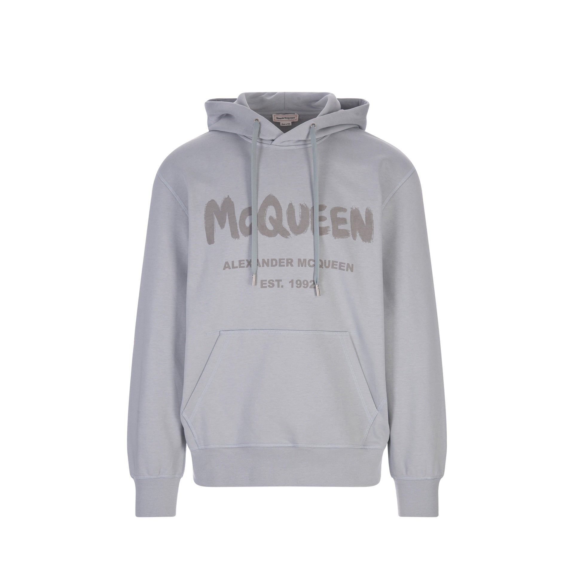 Alexander McQueen Hoodie Sweatshirt-MEN CLOTHING-ALEXANDER MCQUEEN-GREY-L-ARCHIVIST
