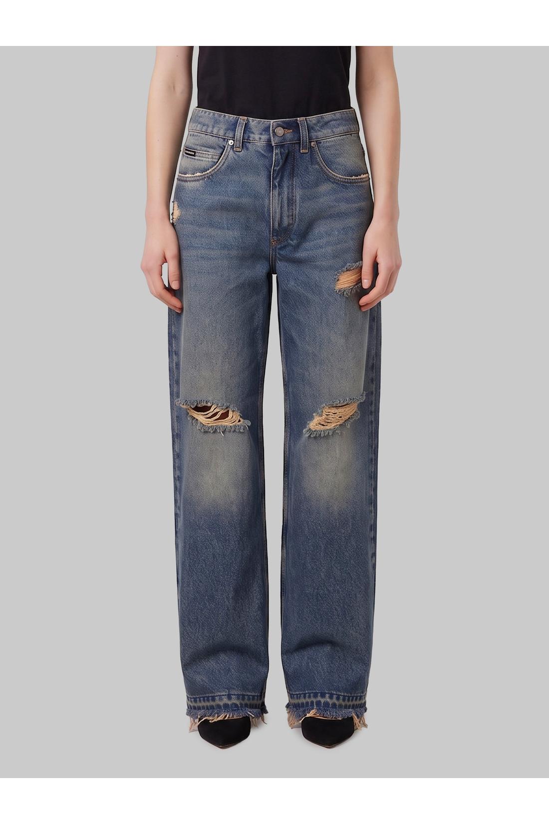 Dolce & Gabbana-OUTLET-SALE-5-pocket denim trousers-ARCHIVIST