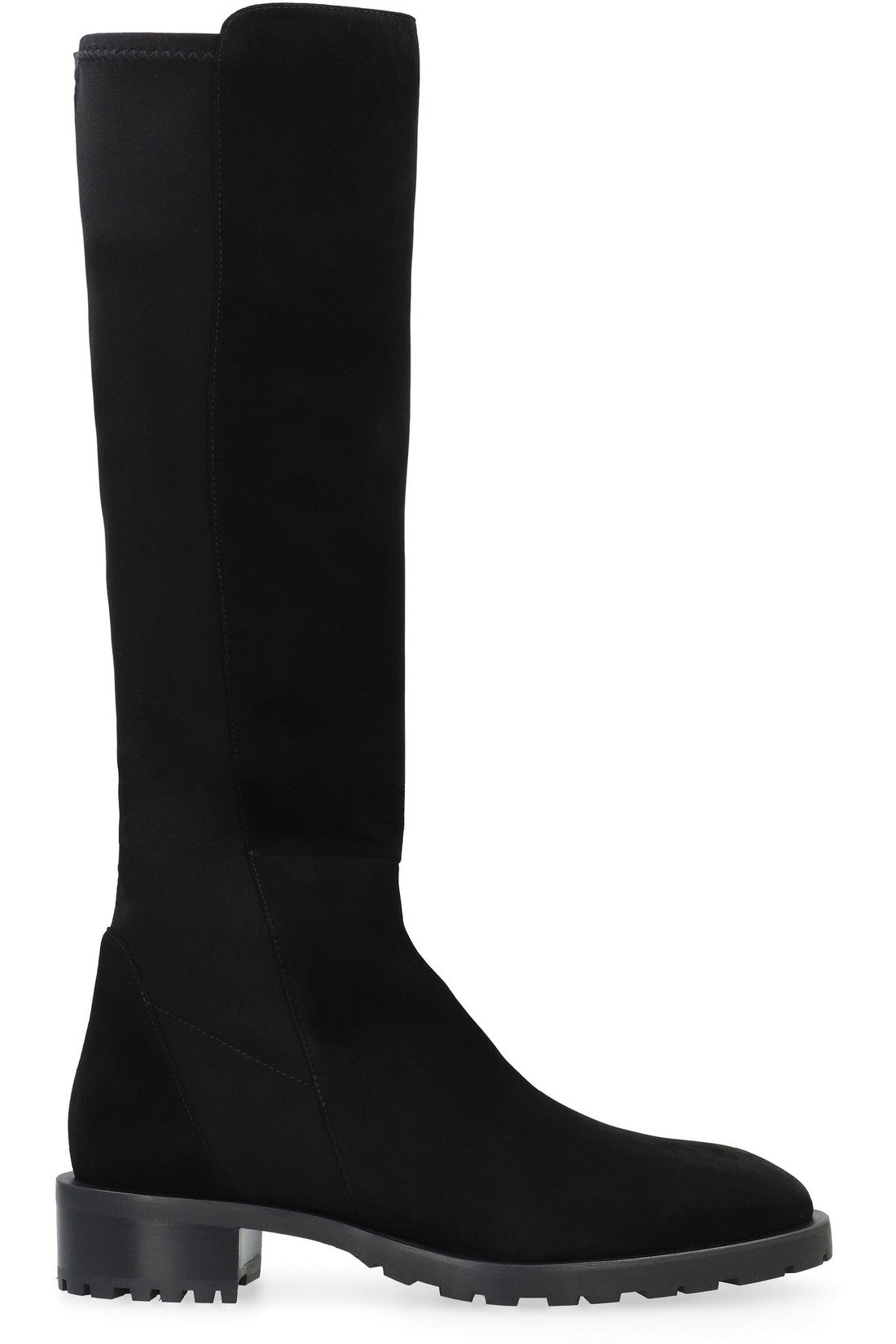 Stuart Weitzman-OUTLET-SALE-5050 leather and stretch fabric boots-ARCHIVIST