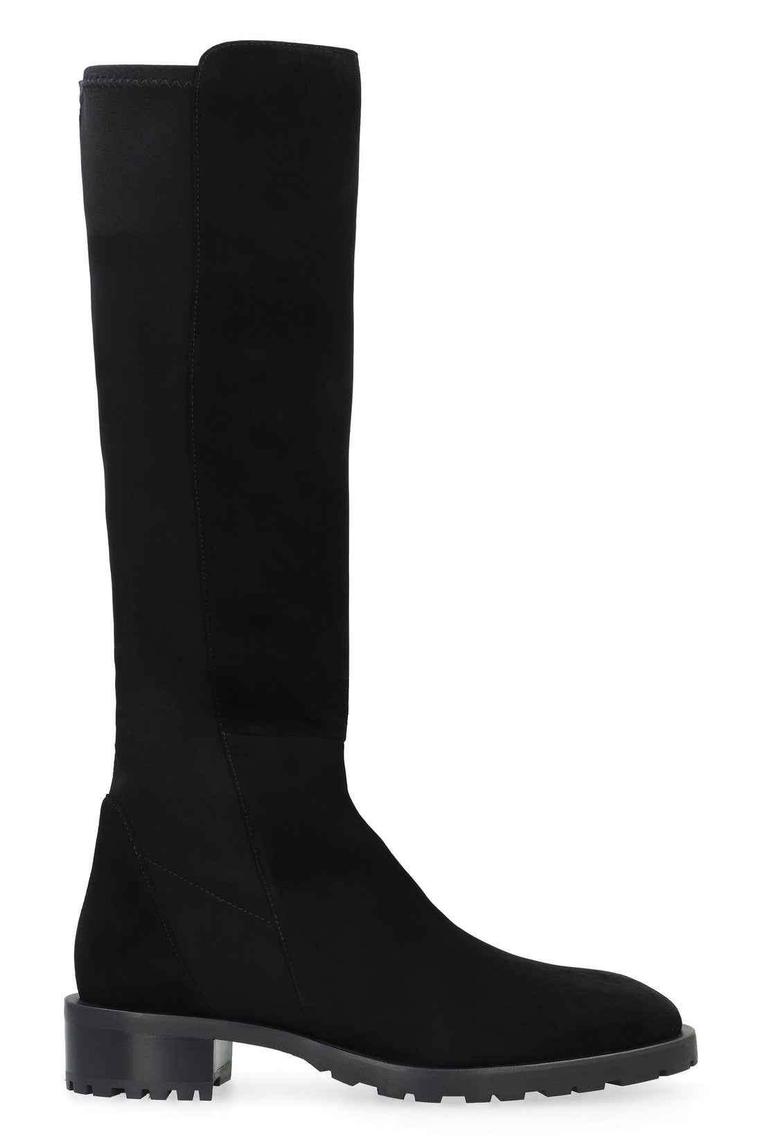 Stuart Weitzman-OUTLET-SALE-5050 leather and stretch fabric boots-ARCHIVIST