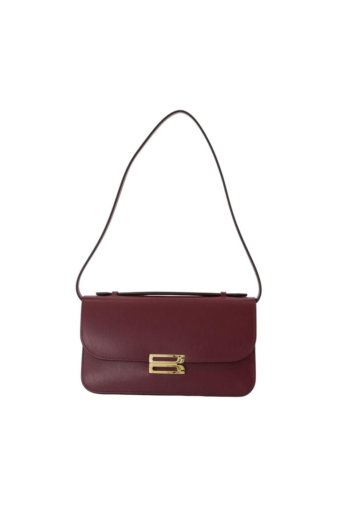 Midi Dorian Clutch - Victoria Beckham - Leder - Bordeaux-Outdoor-Victoria Beckham-One size-burgundy-ARCHIVIST