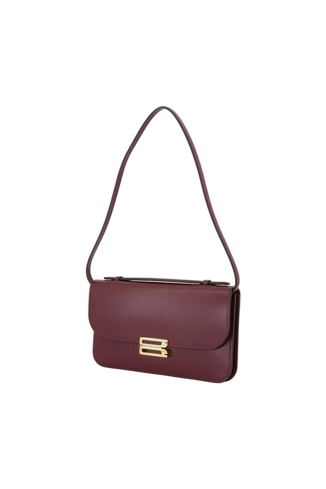 Midi Dorian Clutch - Victoria Beckham - Leder - Bordeaux-Outdoor-Victoria Beckham-ARCHIVIST
