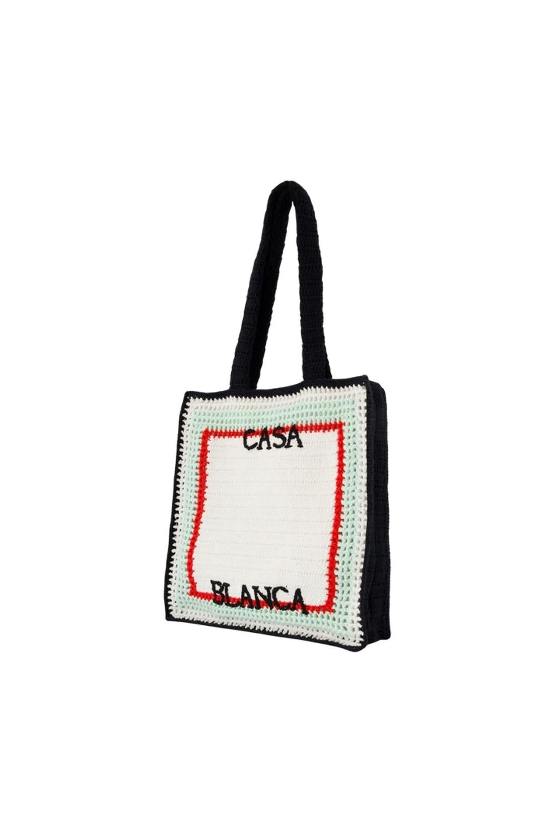 Casablanca-Gehäkelte Einkaufstasche - Casablanca - Baumwolle - Weiß-Taschen-Black-Deal-Outlet-by-ARCHIVIST