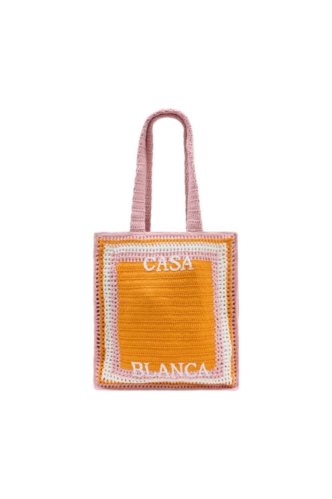 Cabas Stripe Häkeln - Casablanca - Baumwolle - Multi-Taschen-Casablanca-One size-multicolor-ARCHIVIST