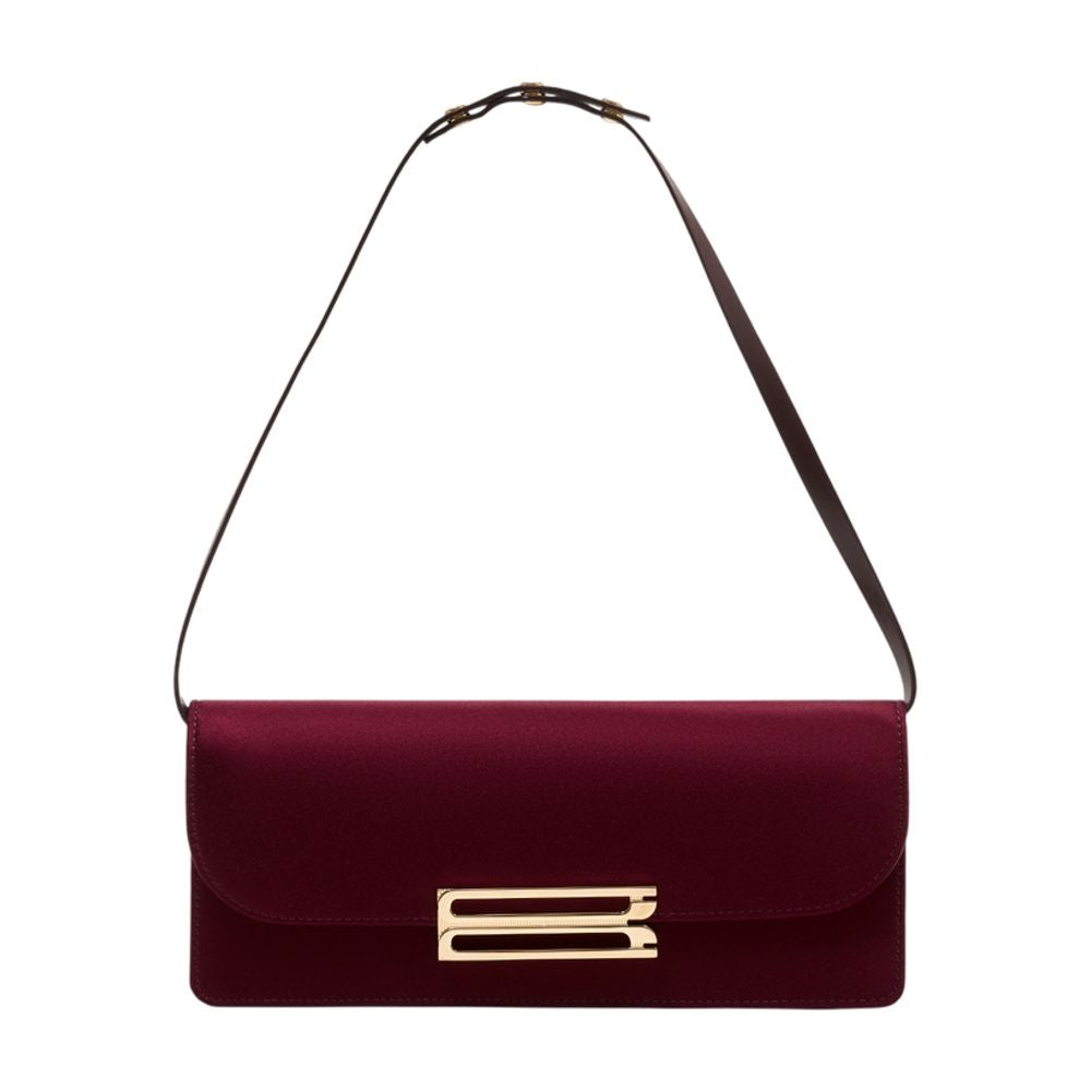 Dorian East West Clutch – Victoria Beckham – Kunstleder – Bordeaux
