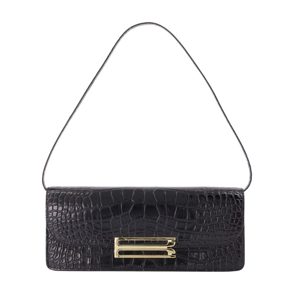 Dorian East West Clutch – Victoria Beckham – Leder – Schwarz