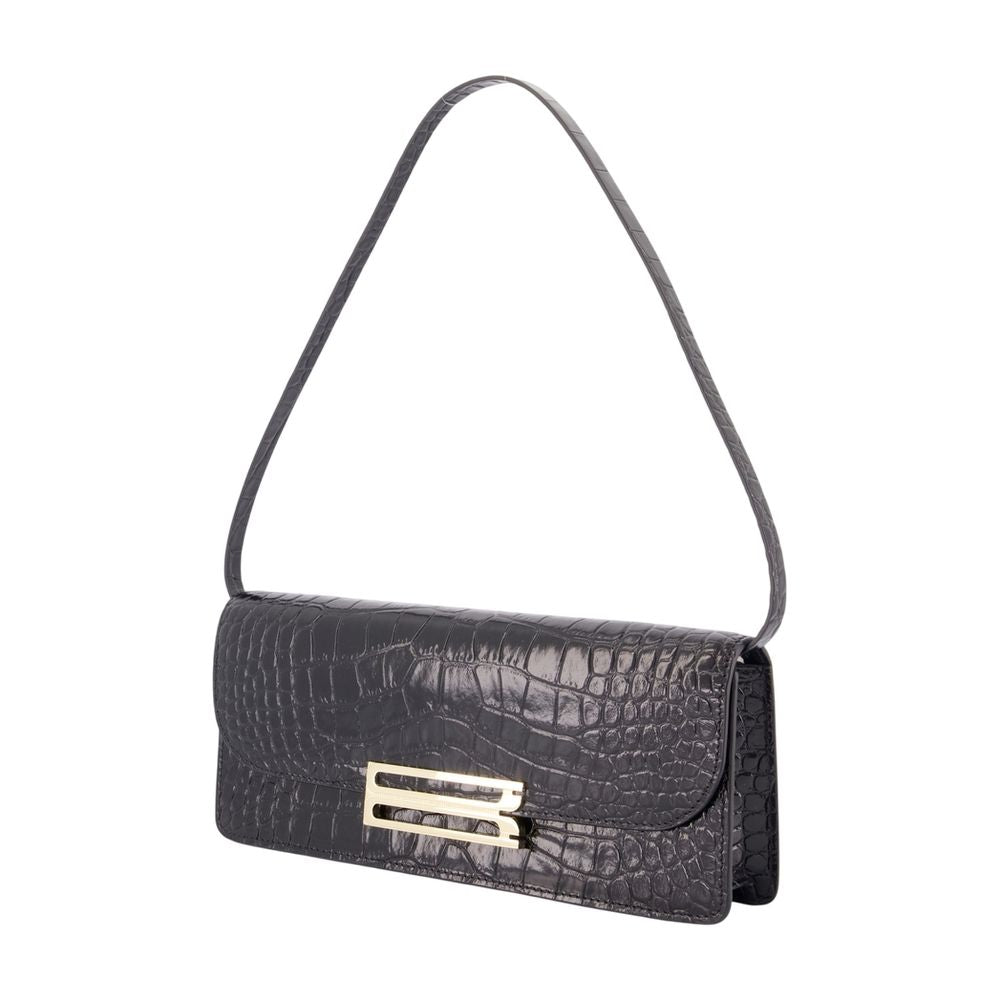 Dorian East West Clutch – Victoria Beckham – Leder – Schwarz