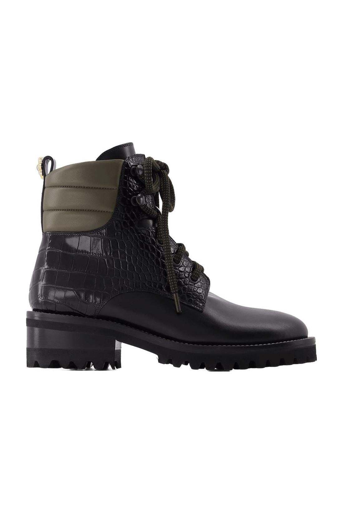Bottes Dolomite Tread en cuir noir