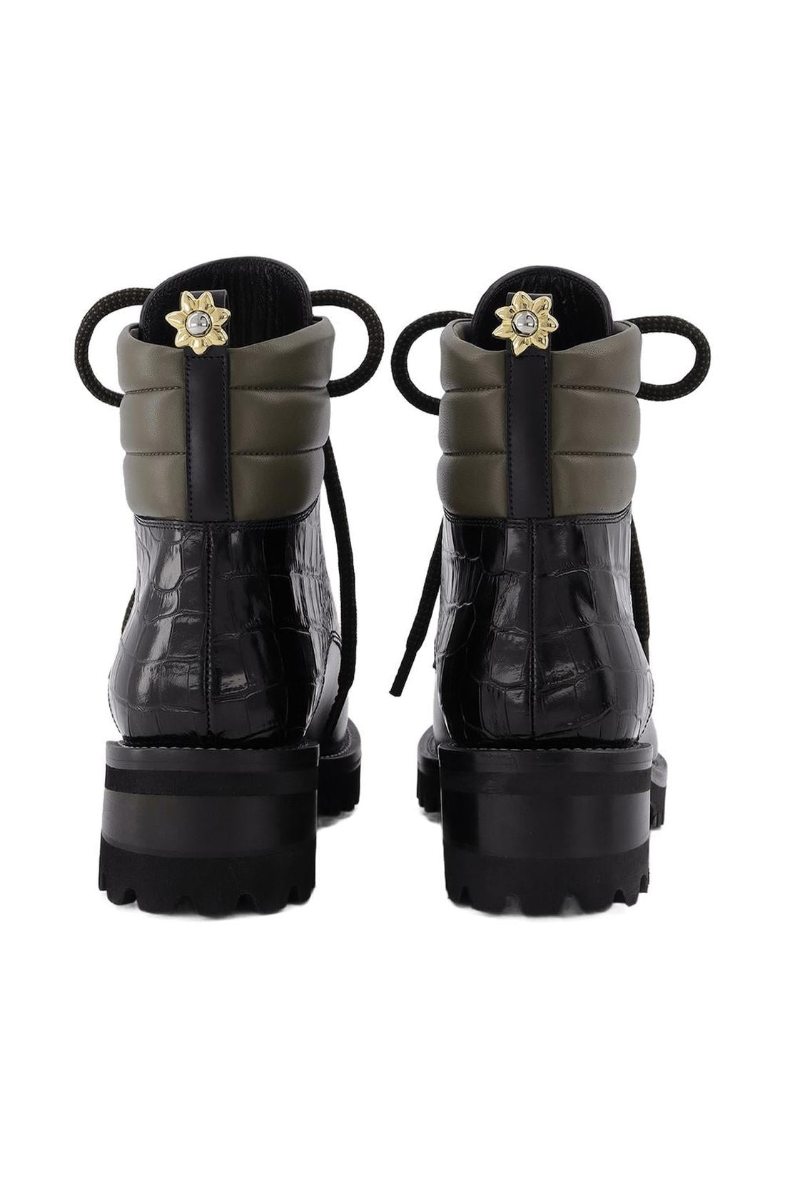 Bottes Dolomite Tread en cuir noir