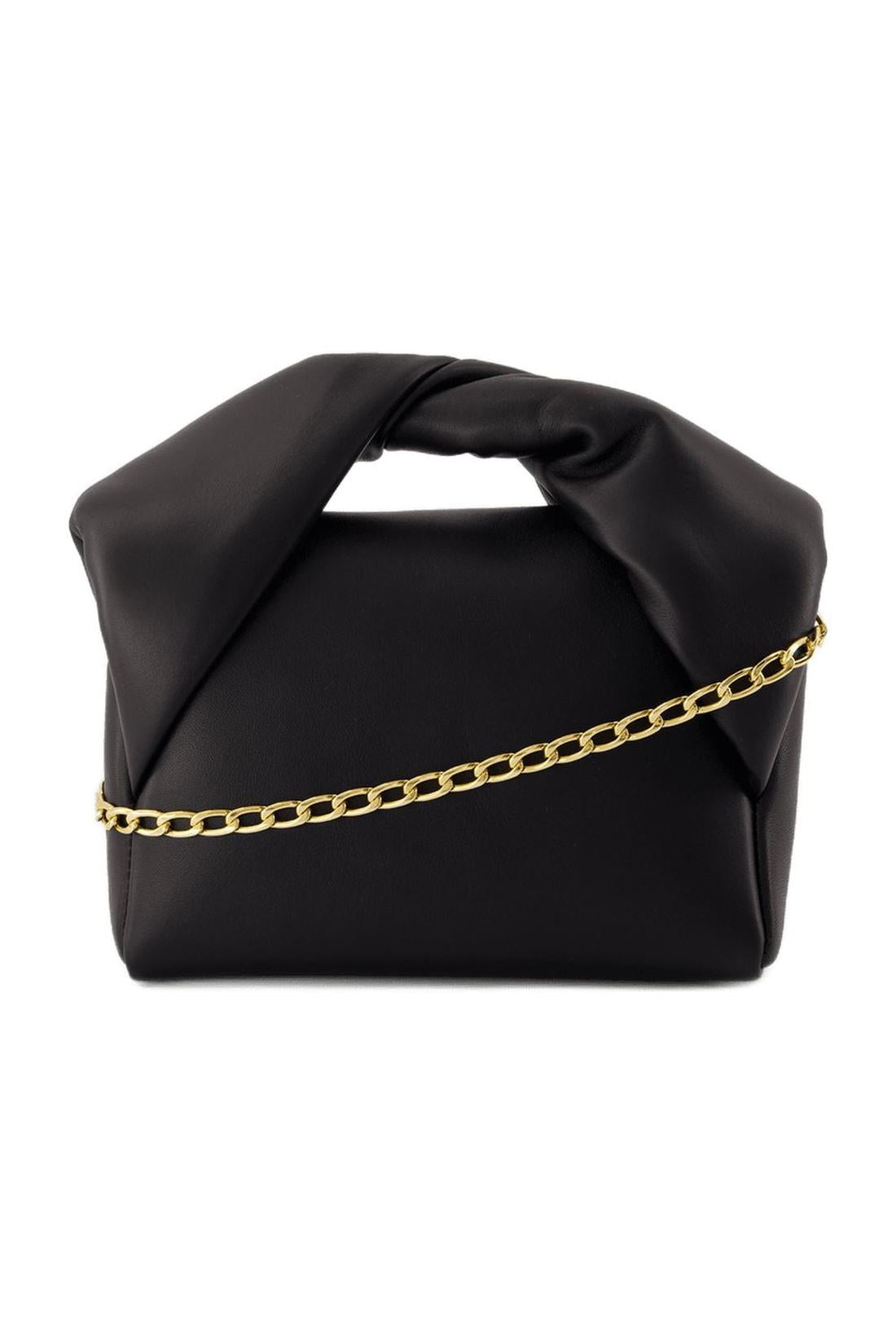 J.W.Anderson-Small Twister Schultertasche - J.W. Anderson - Leder - Schwarz-Taschen-Black-Deal-Outlet-by-ARCHIVIST