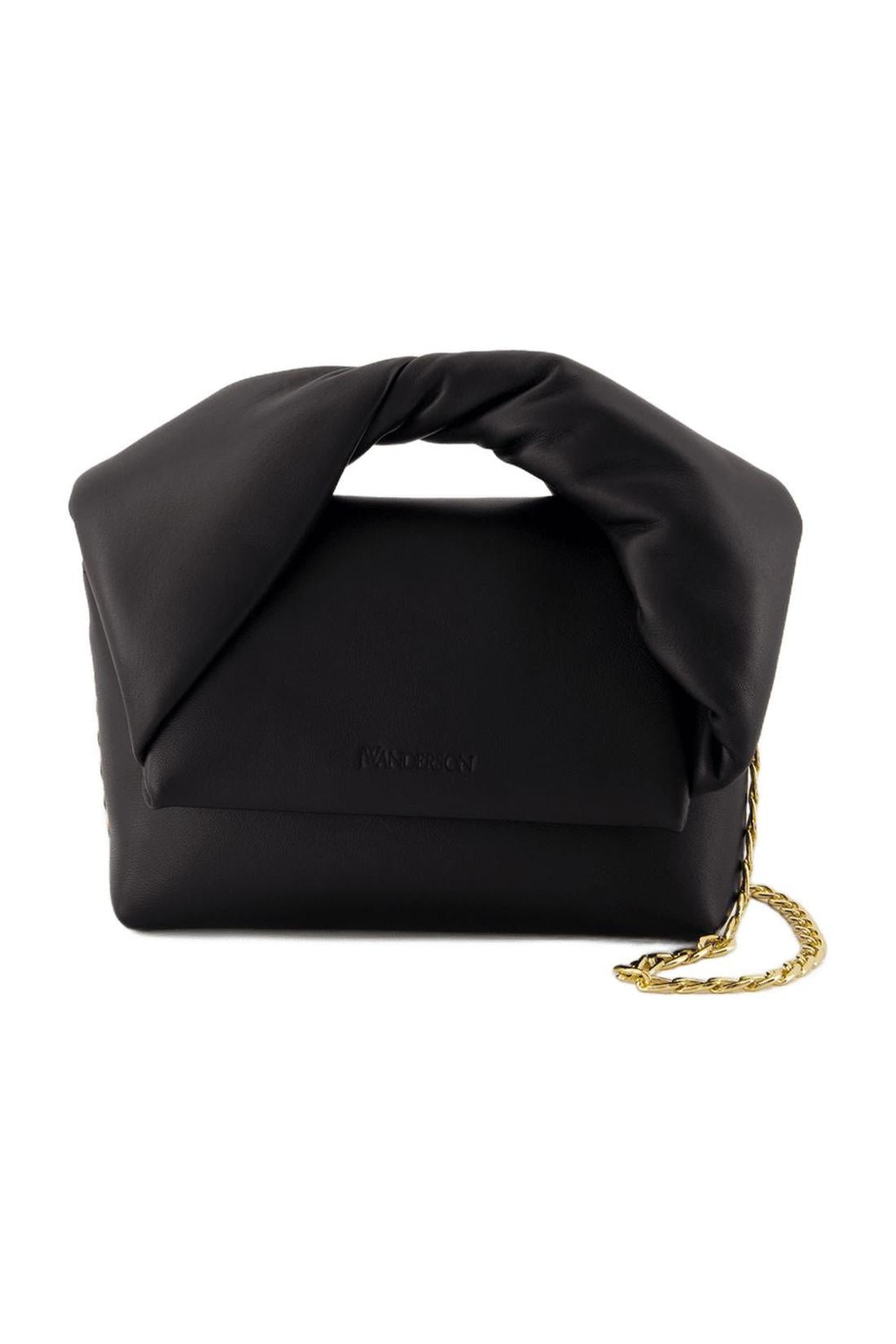 J.W.Anderson-Small Twister Schultertasche - J.W. Anderson - Leder - Schwarz-Taschen-Black-Deal-Outlet-by-ARCHIVIST