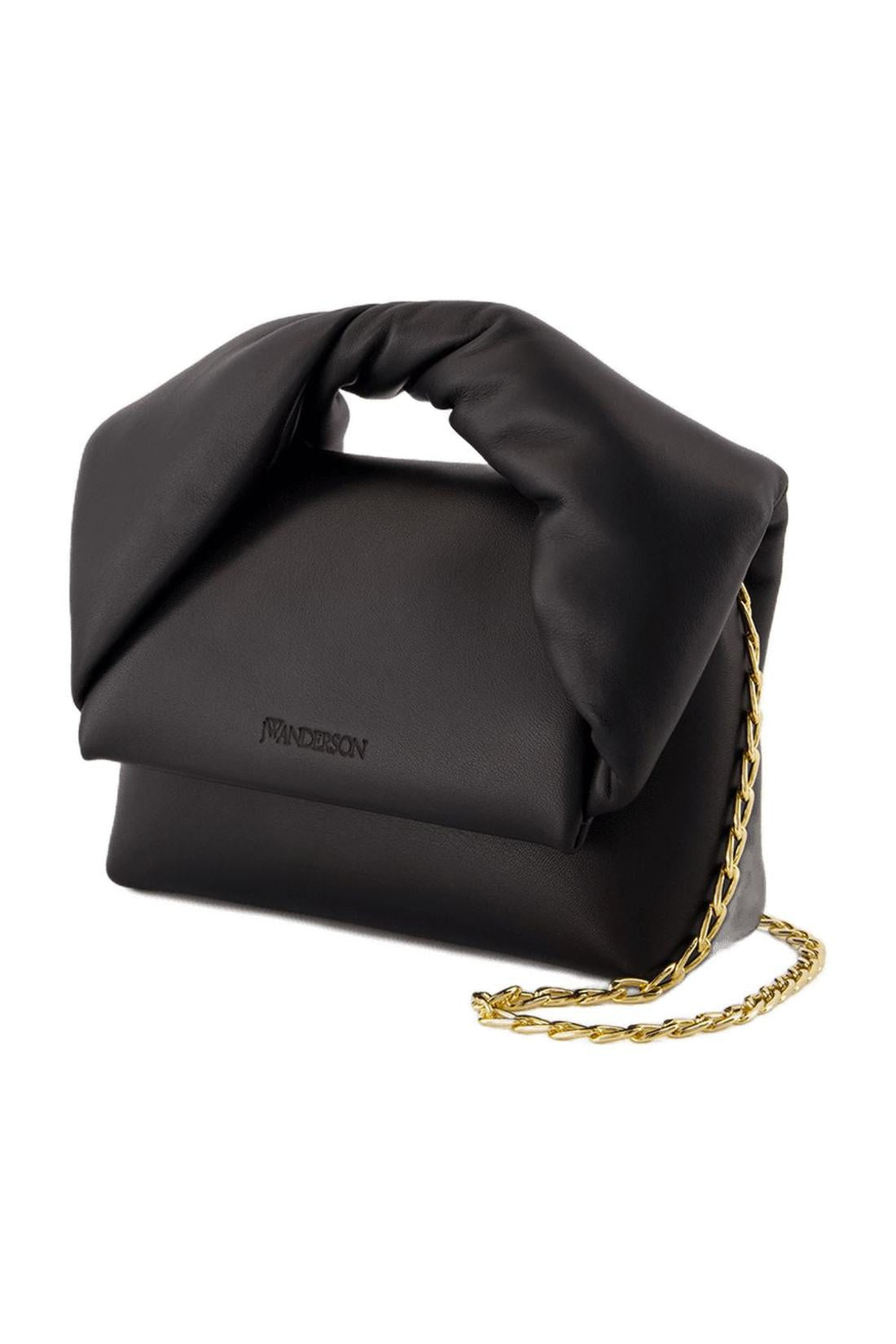 J.W.Anderson-Small Twister Schultertasche - J.W. Anderson - Leder - Schwarz-Taschen-Black-Deal-Outlet-by-ARCHIVIST
