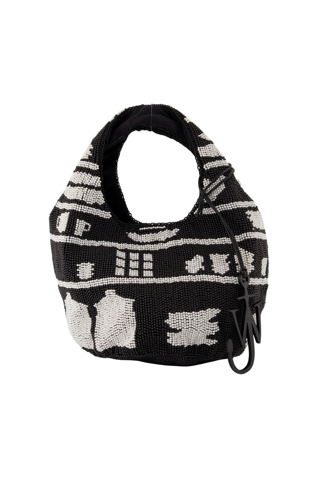 J.W.Anderson-Mini Beaded Schultertasche - J.W. Anderson - Synthetik - Schwarz-Taschen-Black-Deal-Outlet-by-ARCHIVIST