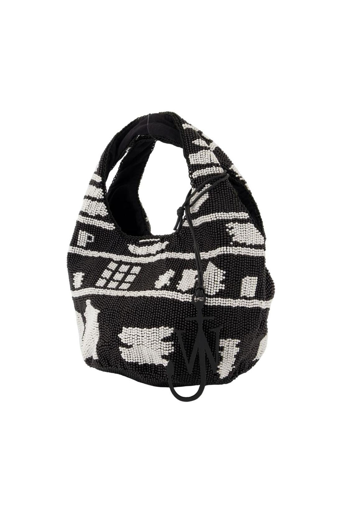 J.W.Anderson-Mini Beaded Schultertasche - J.W. Anderson - Synthetik - Schwarz-Taschen-Black-Deal-Outlet-by-ARCHIVIST