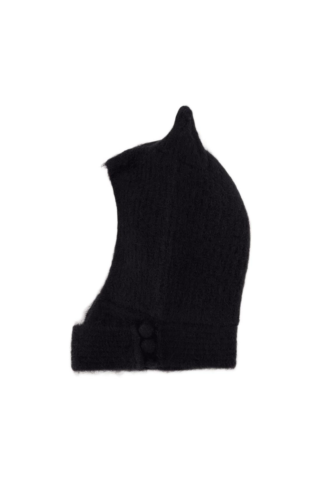 Coperni-Knitted Horn Beanie Hut - Coperni - Wolle - Schwarz-Outdoor-Black-Deal-Outlet-by-ARCHIVIST