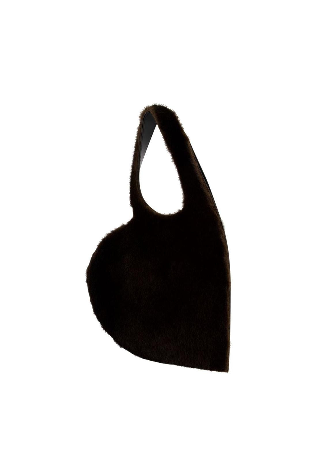 Coperni-Faux Fur Heart Schultertasche - Coperni - Synthetik - Braun-Taschen-Black-Deal-Outlet-by-ARCHIVIST