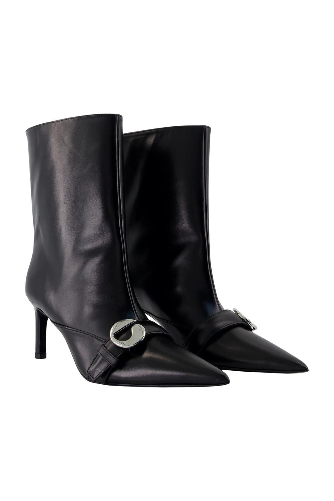 Coperni-Heeled Belt Stiefeletten - Coperni - Leder - Schwarz-Stiefel & Stiefeletten-Black-Deal-Outlet-by-ARCHIVIST