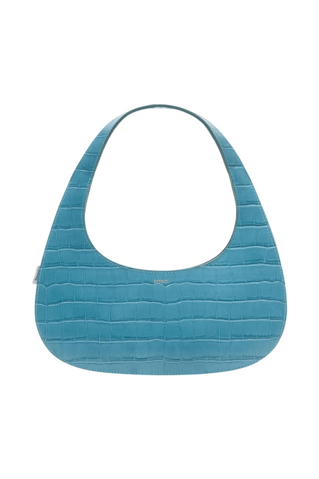Kroko Handtasche Louo Swipe - Coperni - Leder - Blau-Taschen-Coperni-OUTLET-One size-blue-ARCHIVIST-ARCHIVE-SALE