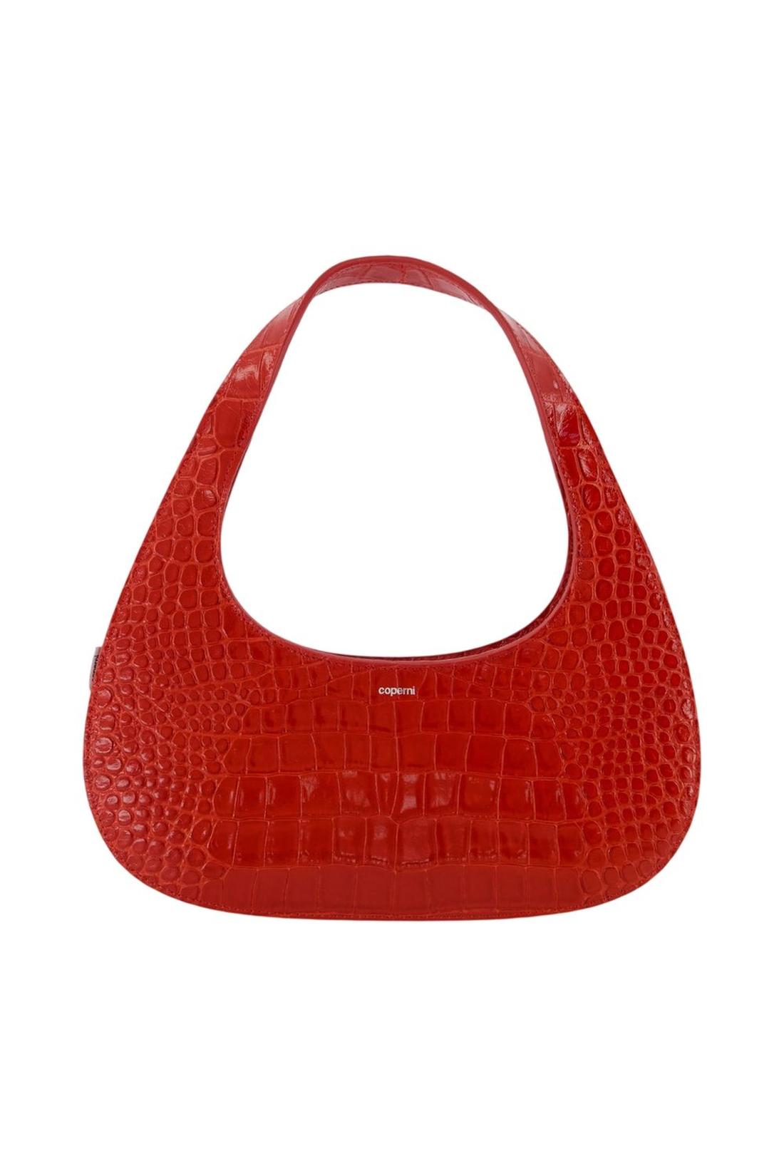 Umhängetasche „Croco Loop Swipe“ – „ Coperni “ – Leder – Rot