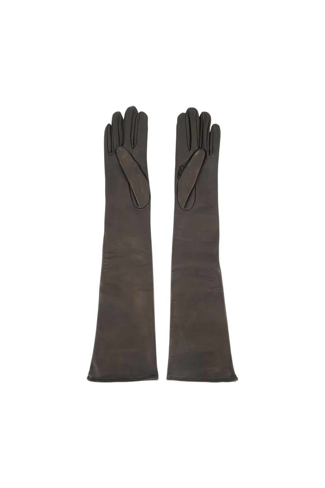 Handschuhe „Long Patch“ – „ Coperni “ – Leder – Schwarz