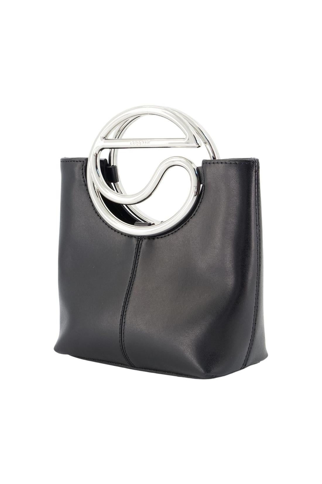 C Mini Umhängetasche – „ Coperni “ – Leder – Schwarz