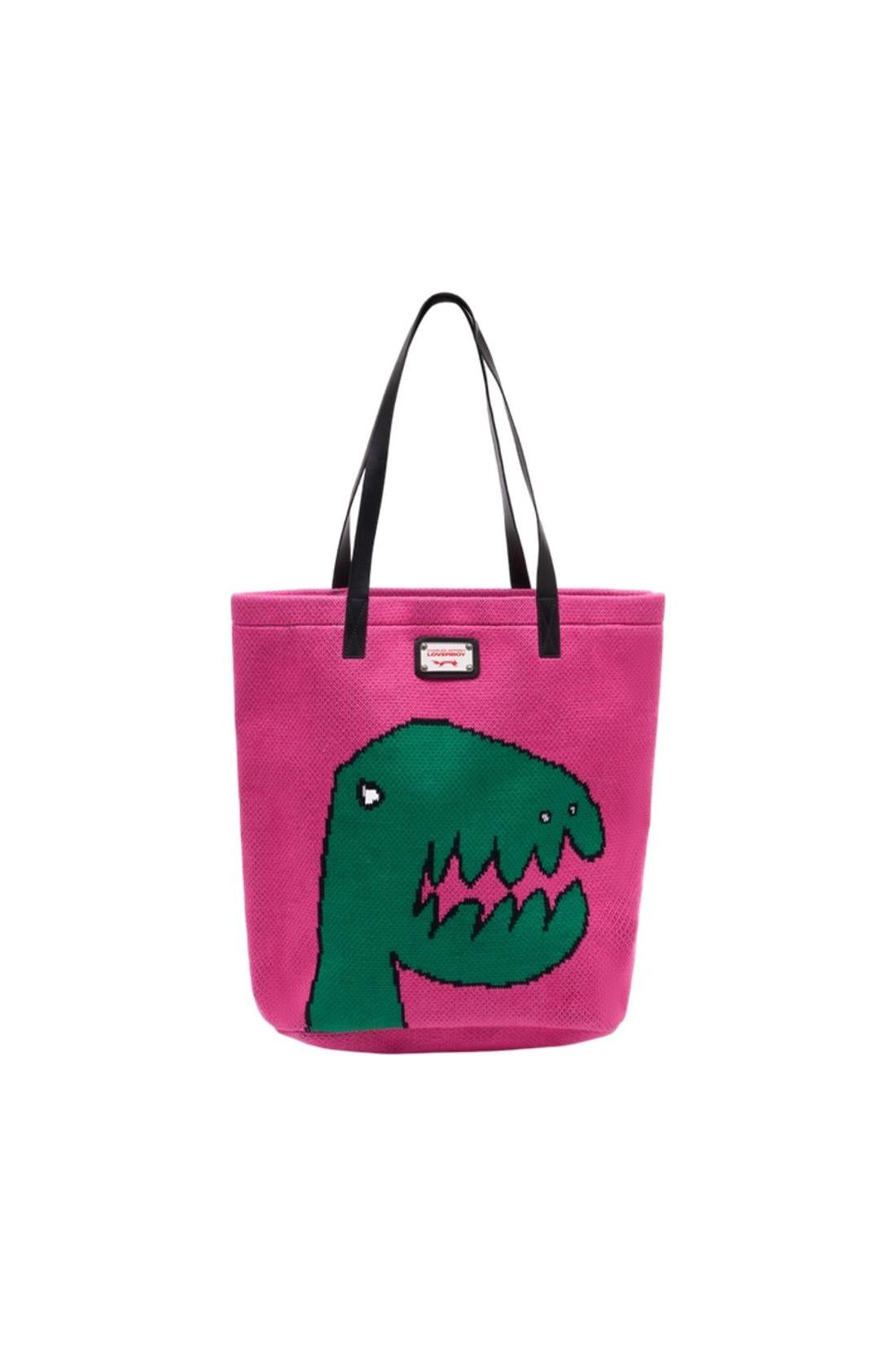 Charles Jeffrey Loverboy-Knitted Cabas - Charles Jeffrey Loverboy - Baumwolle - Rosa-Taschen-Black-Deal-Outlet-by-ARCHIVIST