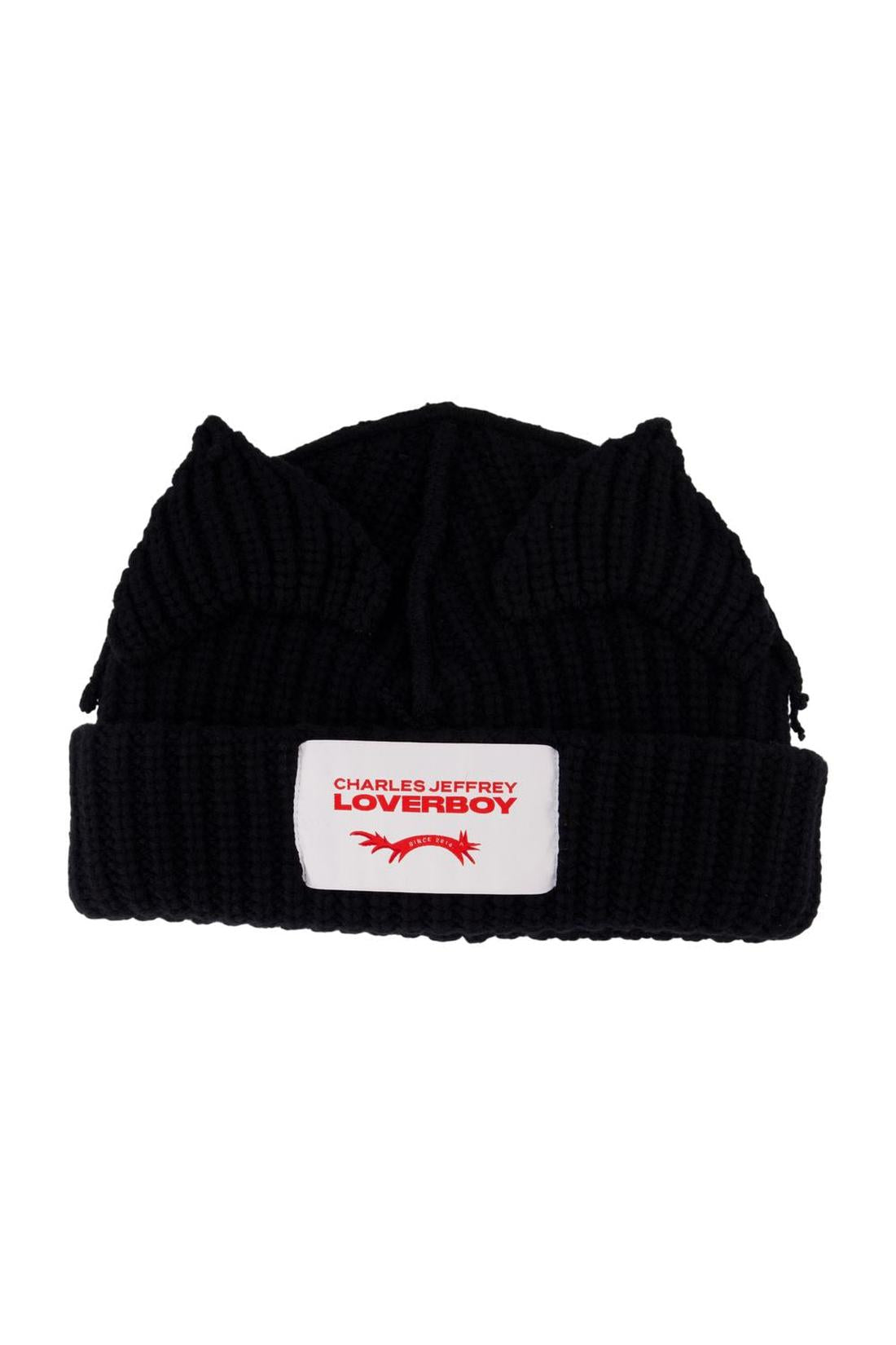 Chunky Ears Mütze - Charles Jeffrey Loverboy - Wolle - Schwarz