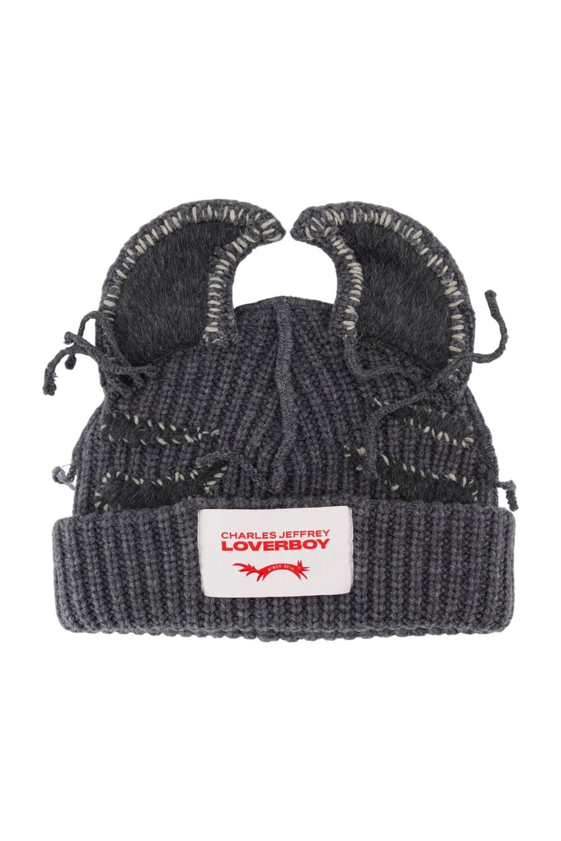 Handgemachte Mütze Ears - Charles Jeffrey Loverboy - Baumwolle - Grau