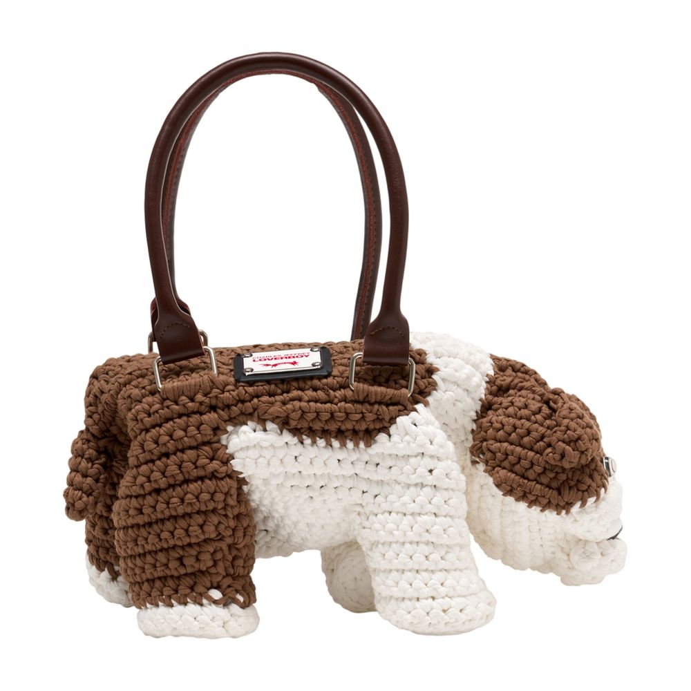 Bulldog Handtasche - Charles Jeffrey Loverboy - Baumwolle - Weiß