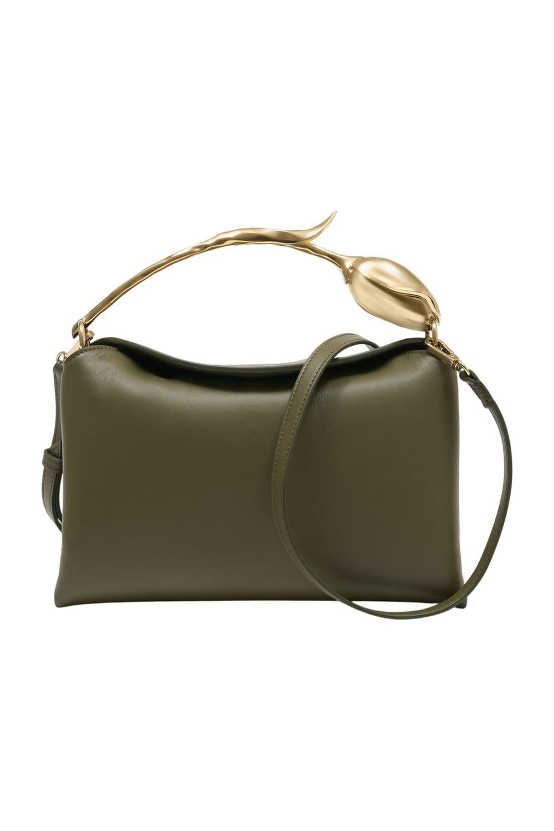 Medium Bloom Handtasche - ERDEM - Leder - Khaki-Taschen-Erdem-One size-khaki-ARCHIVIST
