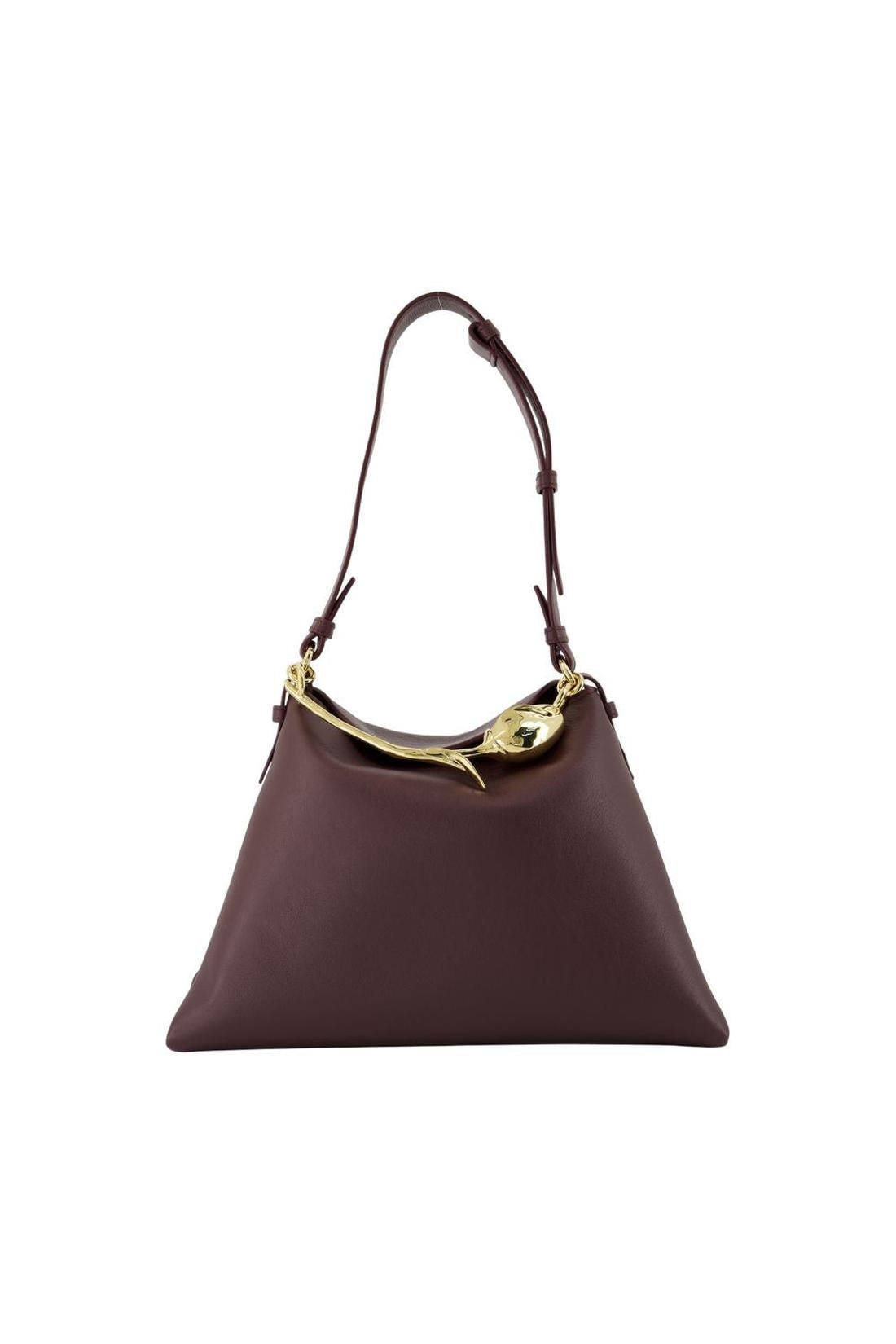 Schultertasche Large Bloom - ERDEM - Leder - Braun-Taschen-Erdem-One size-brown-ARCHIVIST