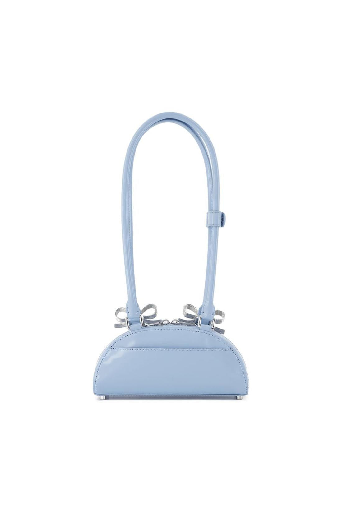 Curved Mini Shoulder Bag - SELF PORTRAIT - Leather - Blue