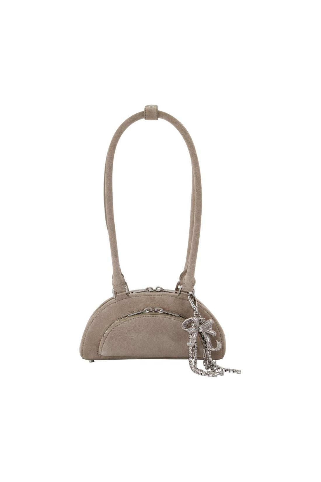 Self Portrait-Mini With Charm Schultertasche - SELF PORTRAIT - Leder - Grau-Taschen-Black-Deal-Outlet-by-ARCHIVIST