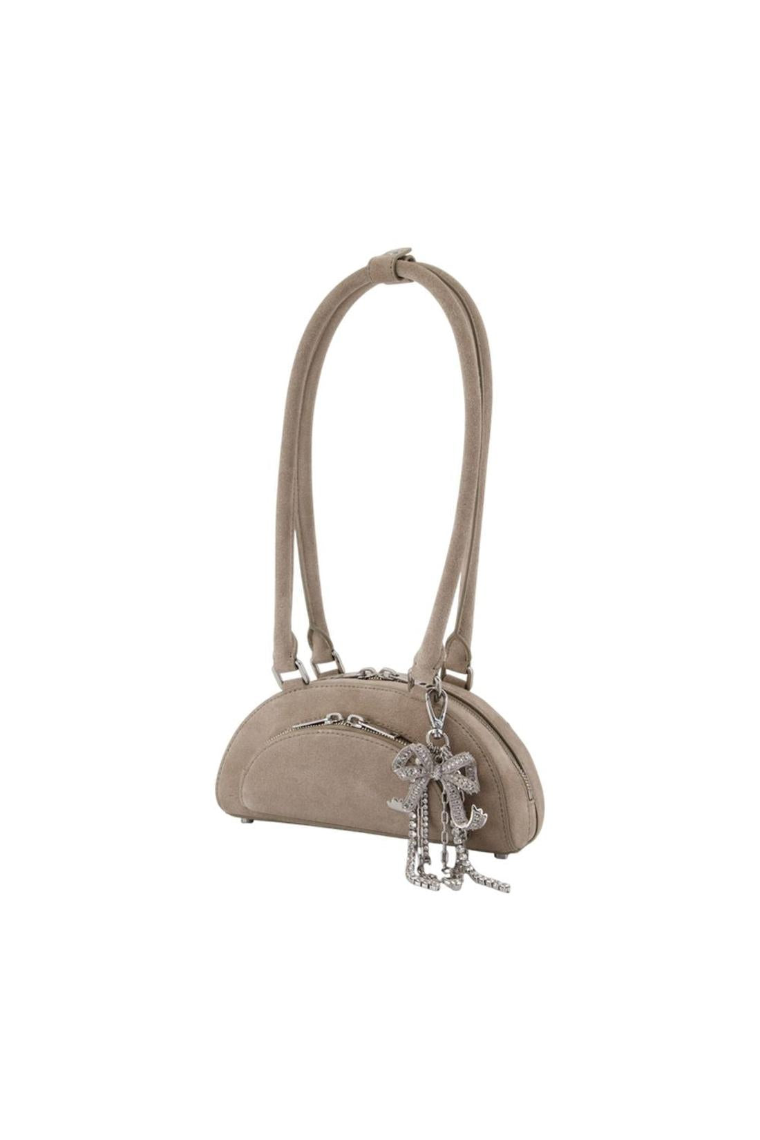 Self Portrait-Mini With Charm Schultertasche - SELF PORTRAIT - Leder - Grau-Taschen-Black-Deal-Outlet-by-ARCHIVIST