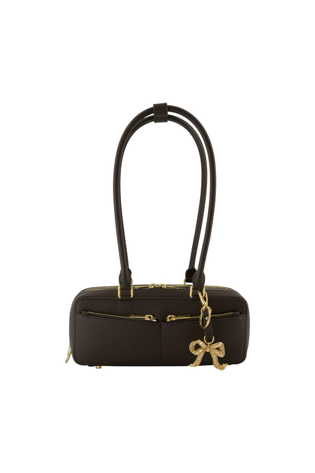 Self Portrait-Baguette With Charm Schultertasche - SELF PORTRAIT - Leder - Braun-Taschen-Black-Deal-Outlet-by-ARCHIVIST