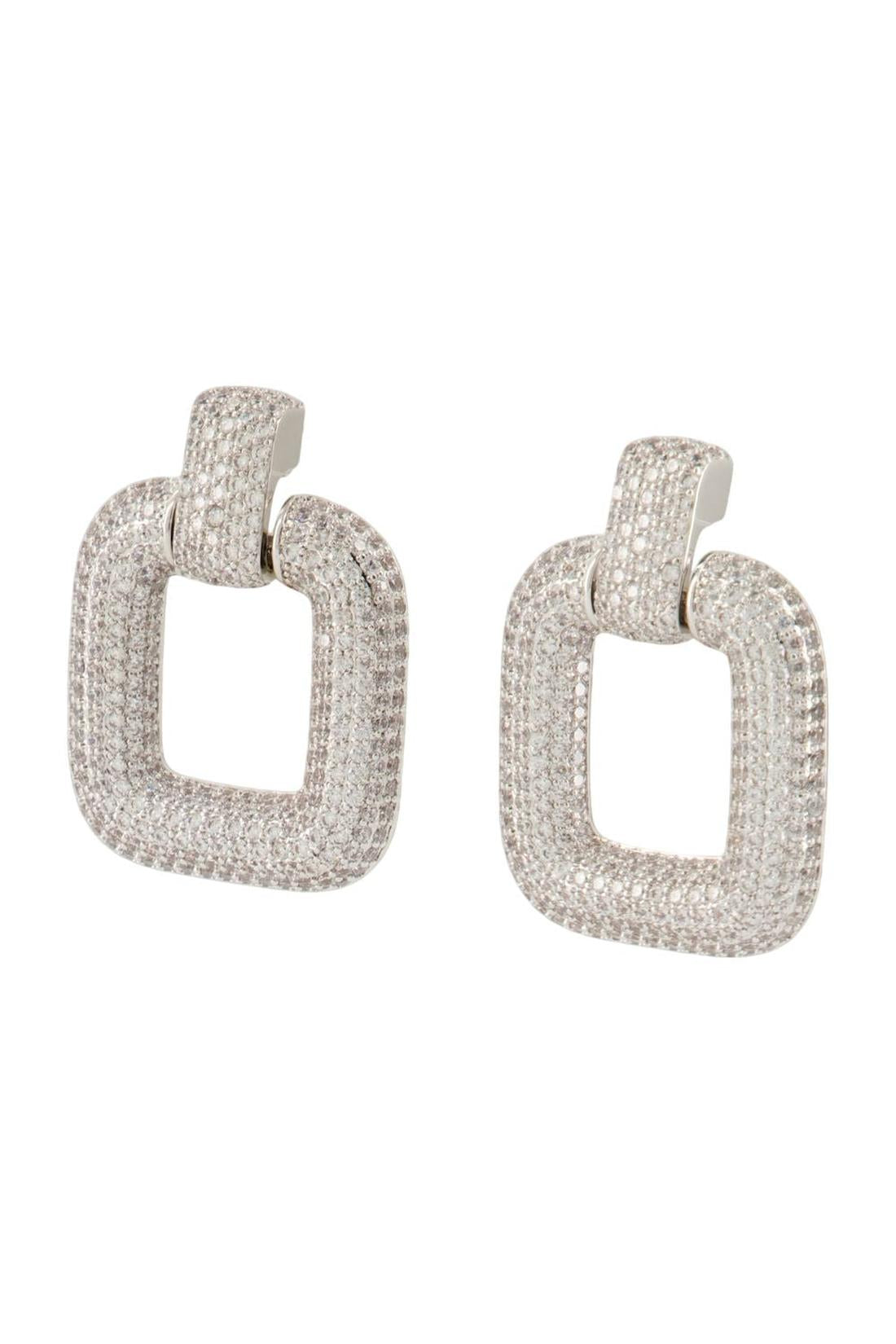 Self Portrait-Crystal Ohrringe - SELF PORTRAIT - Messing - Silber-Schmuck-Black-Deal-Outlet-by-ARCHIVIST