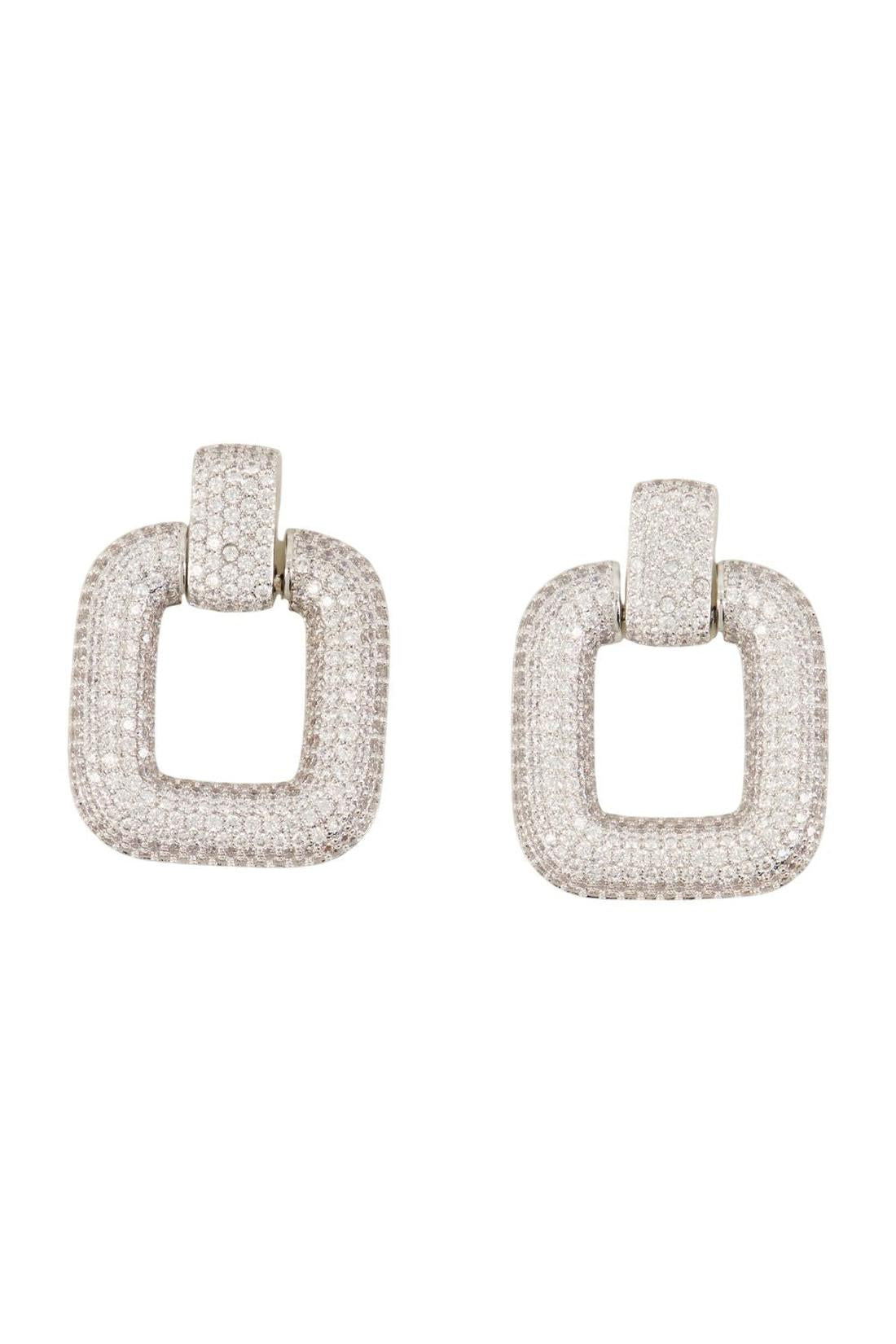 Self Portrait-Crystal Ohrringe - SELF PORTRAIT - Messing - Silber-Schmuck-Black-Deal-Outlet-by-ARCHIVIST