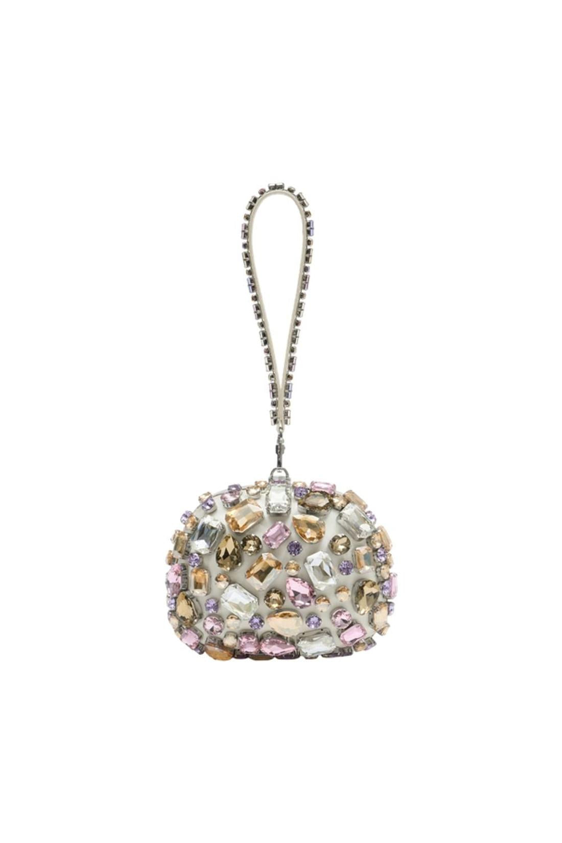 Self Portrait-Top Handle Clutch - SELF PORTRAIT - Seide - Multi-Taschen-Black-Deal-Outlet-by-ARCHIVIST